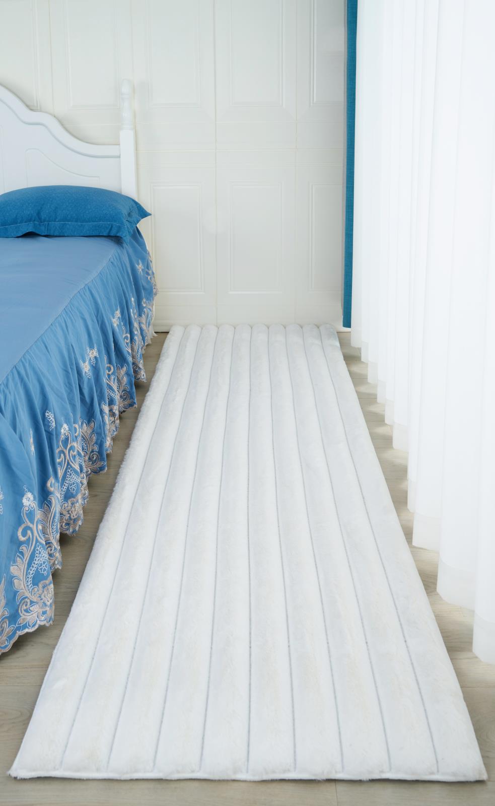Madrid MD01 White Shag Rug — view 4