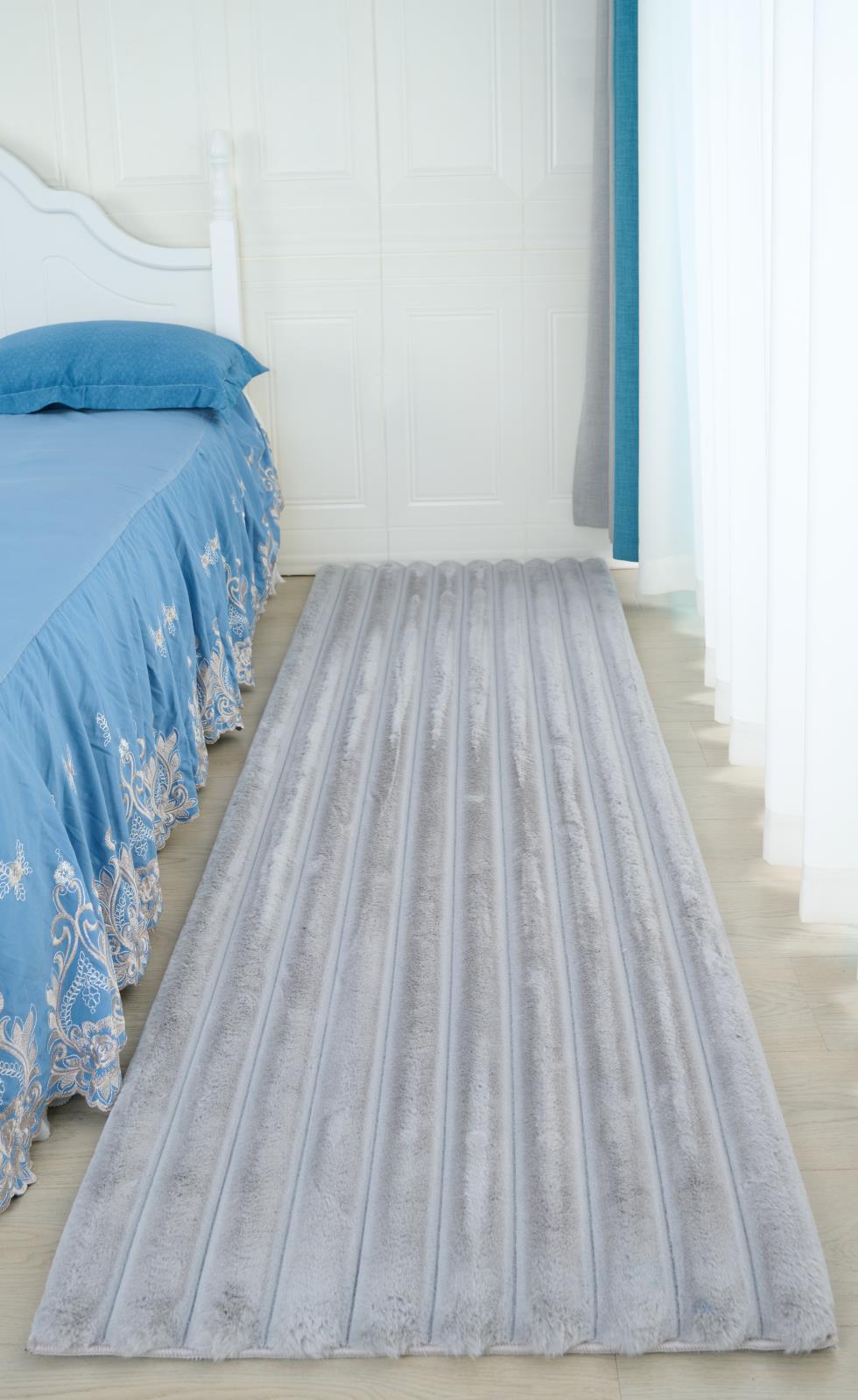 Madrid MD02 Silver Shag Rug — view 4