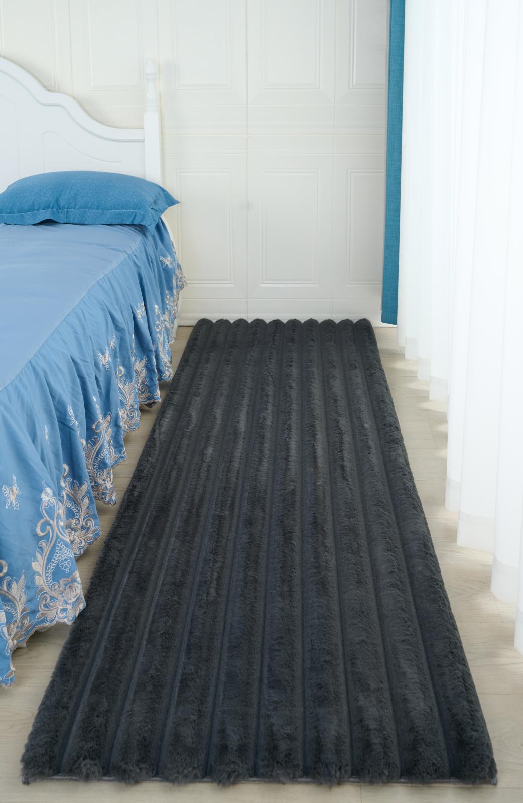 Madrid MD06 Dark Gray Shag Rug — view 4