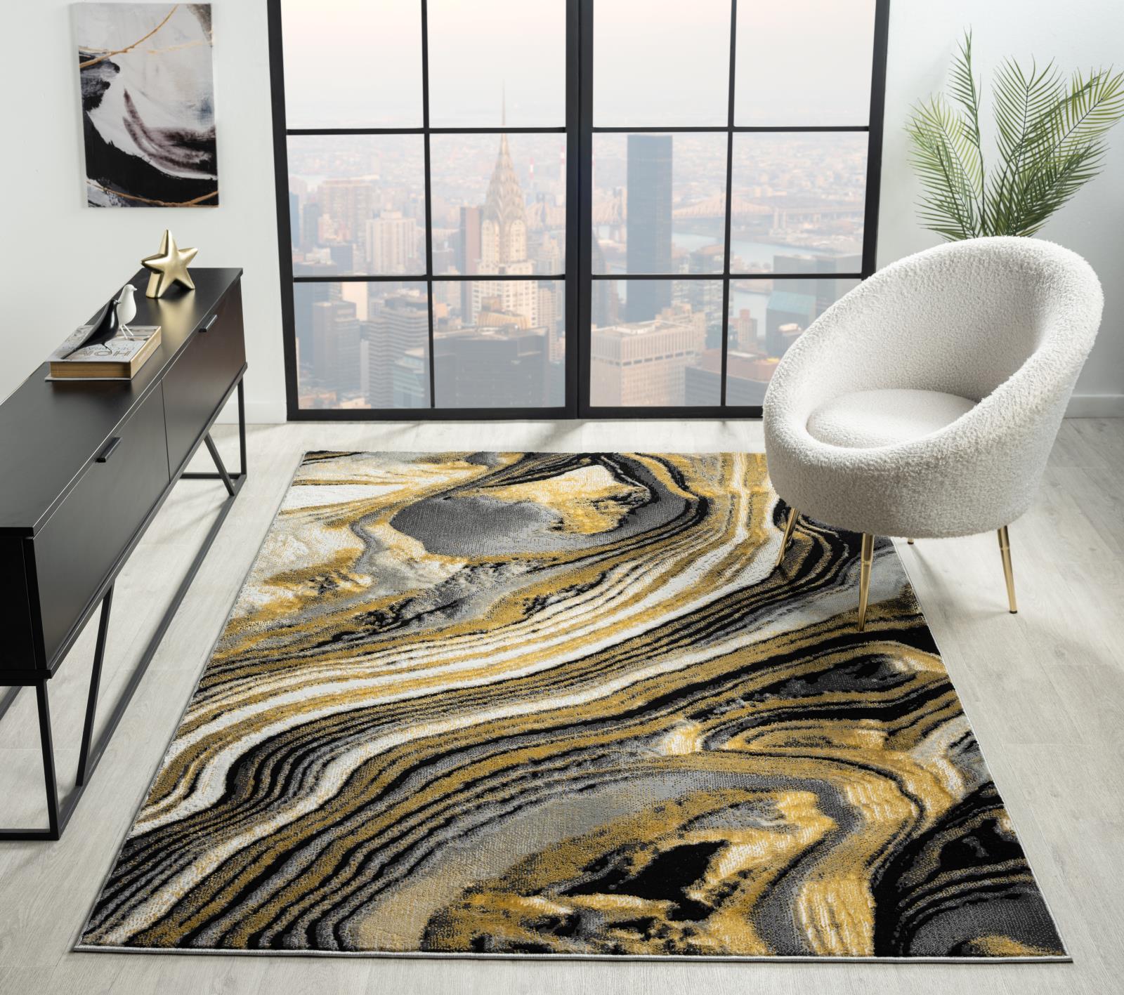 Lavell LV04 Black Area Rug — view 2
