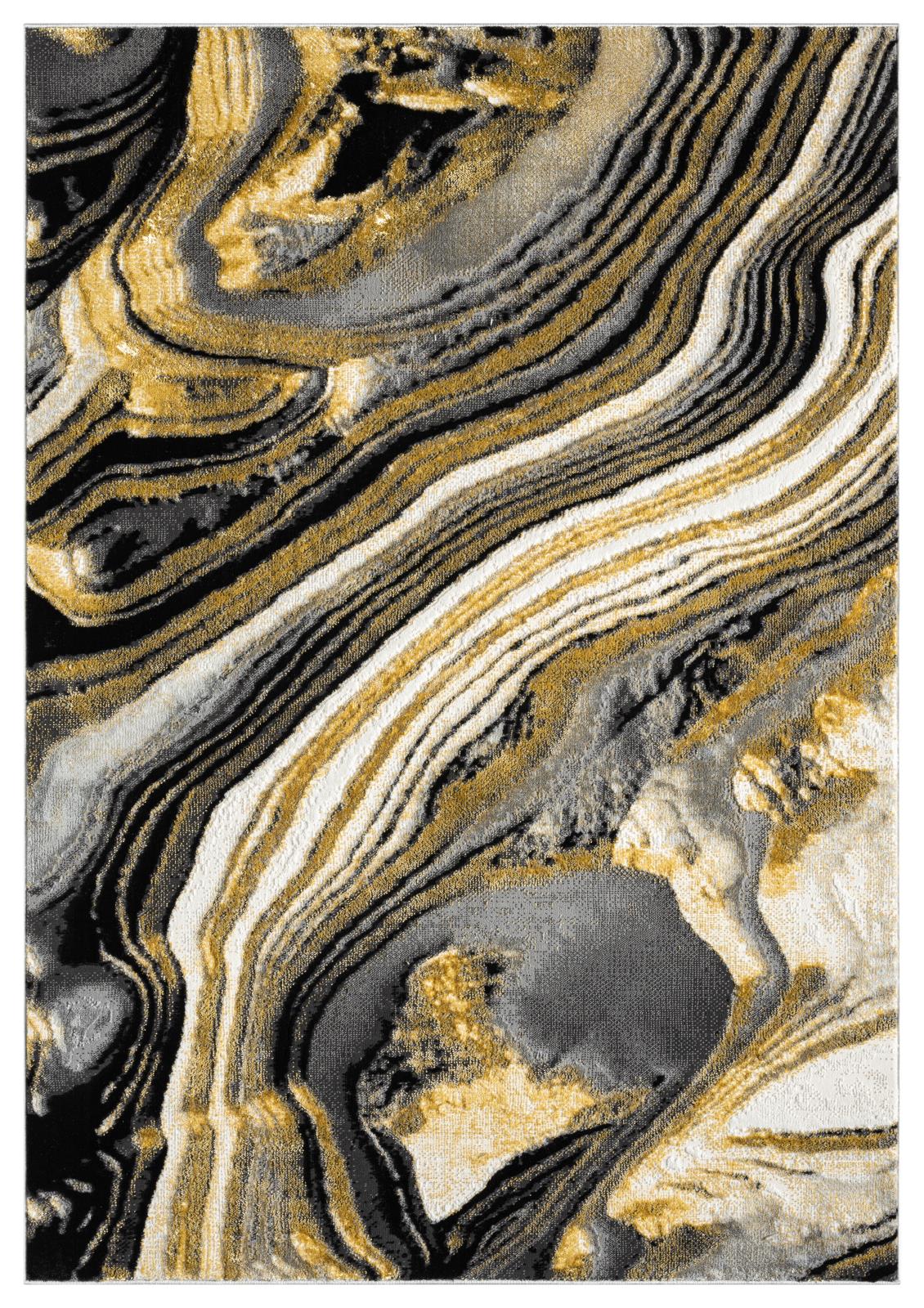 Lavell LV04 Black Area Rug