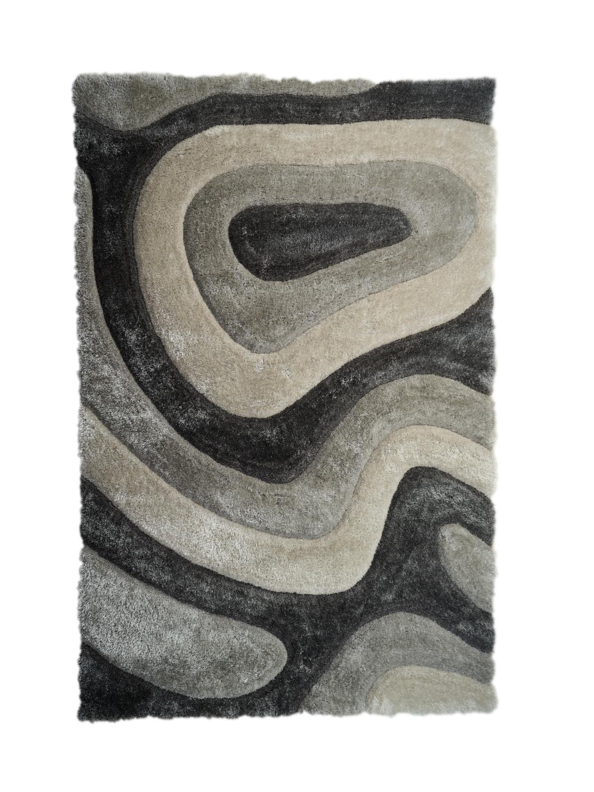 Mateos MS72 Charcoal Gray Shag Rug — view 2