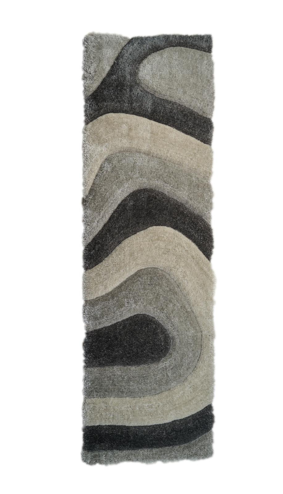 Mateos MS72 Charcoal Gray Shag Rug — view 6