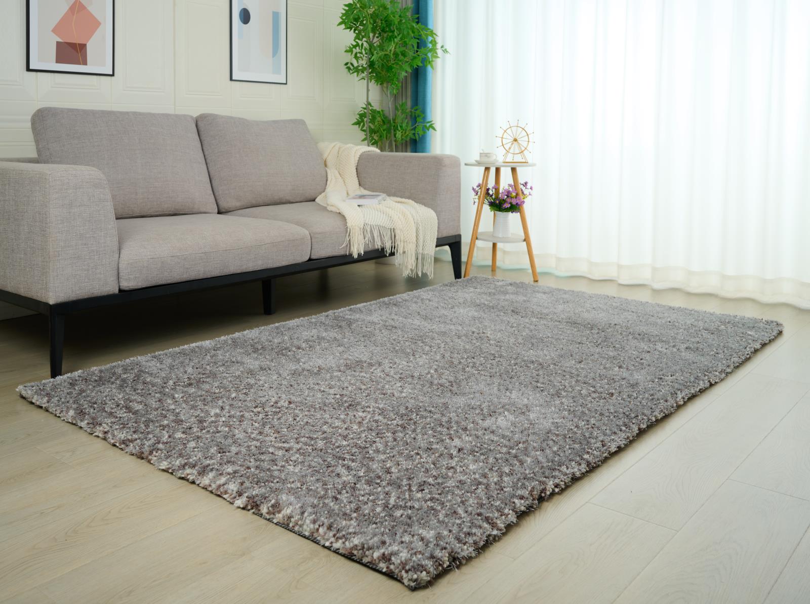 Lisbon LB01 Gray Shag Rug — view 2