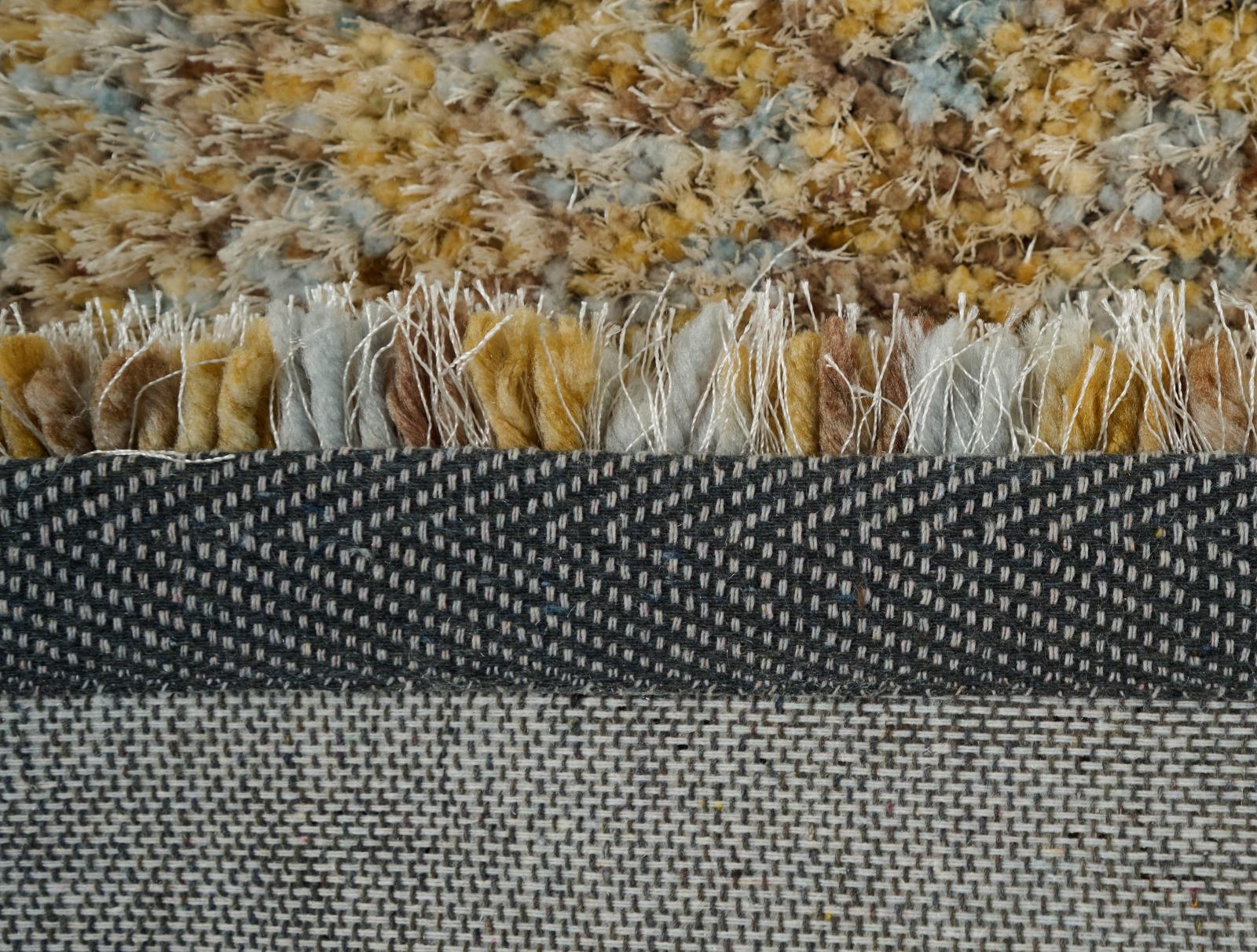 Lisbon LB02 Yellow Shag Rug — view 5