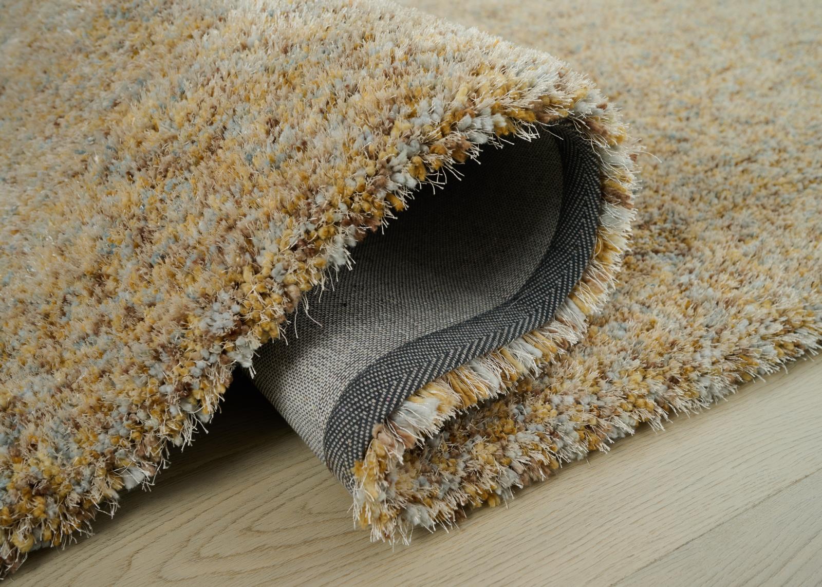 Lisbon LB02 Yellow Shag Rug — view 7