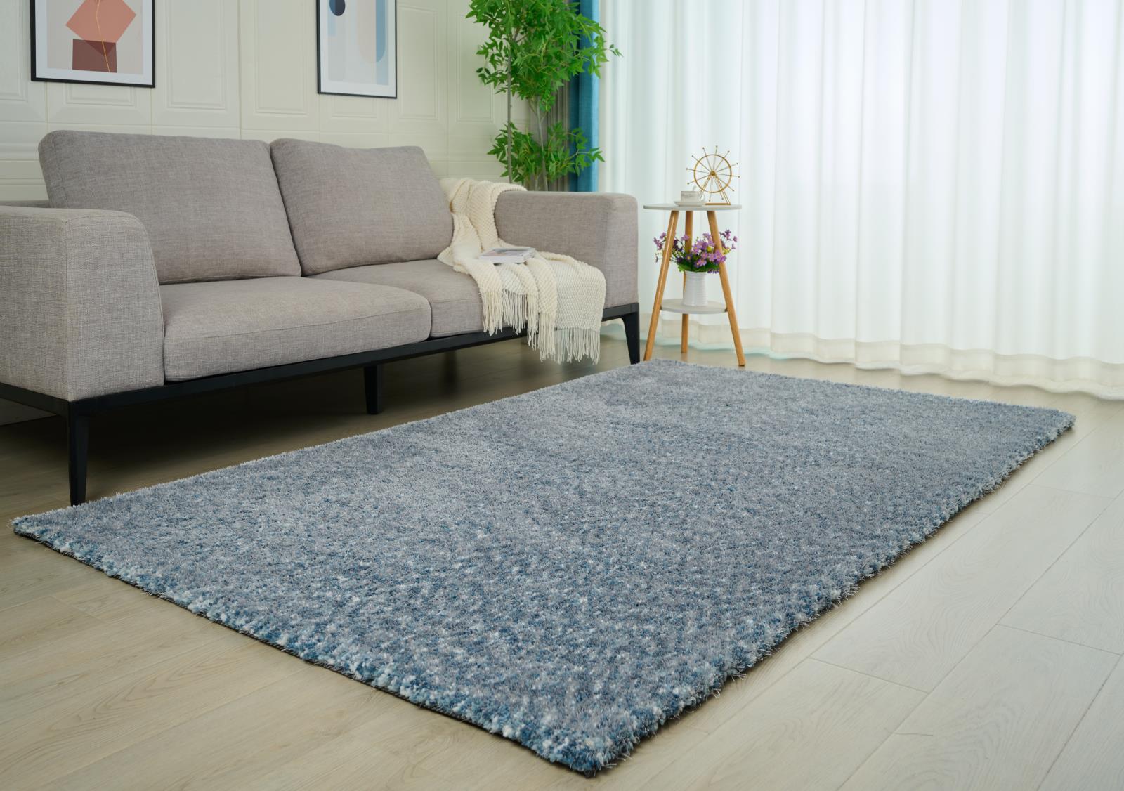 Lisbon LB03 Yellow Shag Rug — view 2