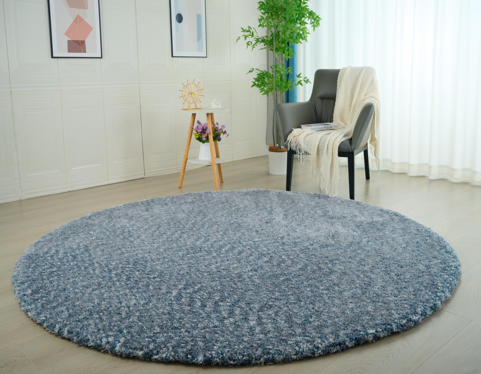 Lisbon LB03 Yellow Shag Rug — view 3