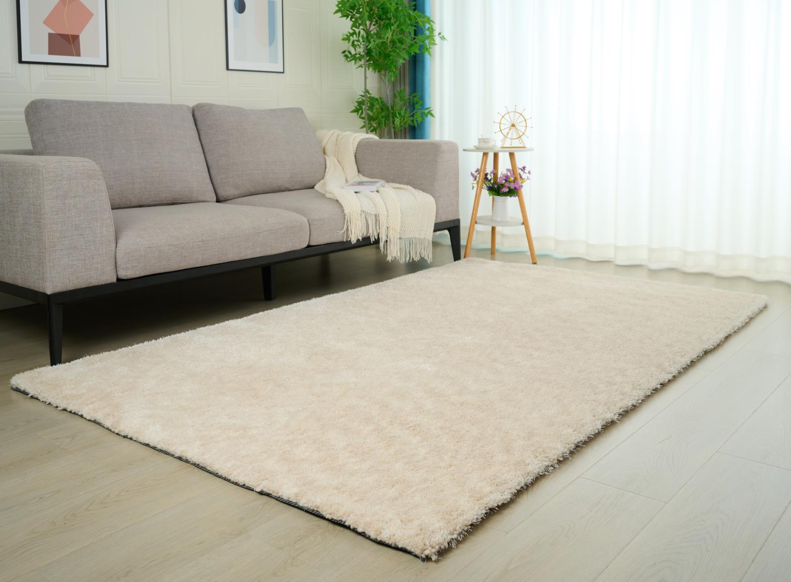 Lisbon LB04 Beige Shag Rug — view 2