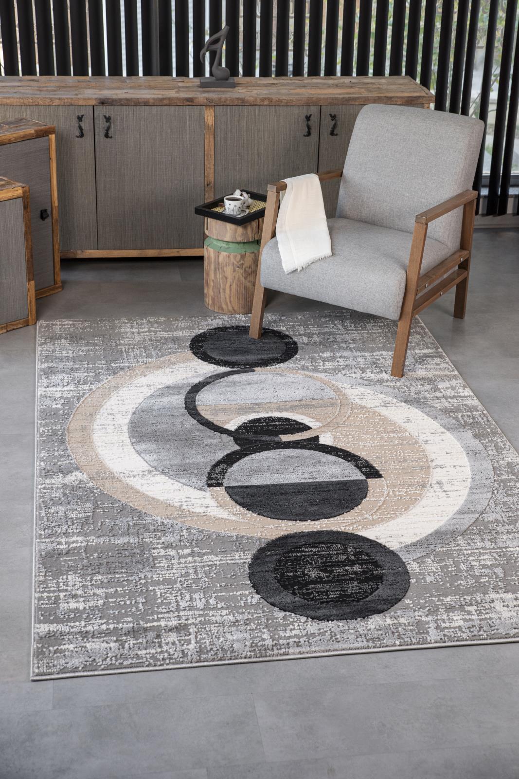 Cairo CA01 Gray Area Rug — view 2