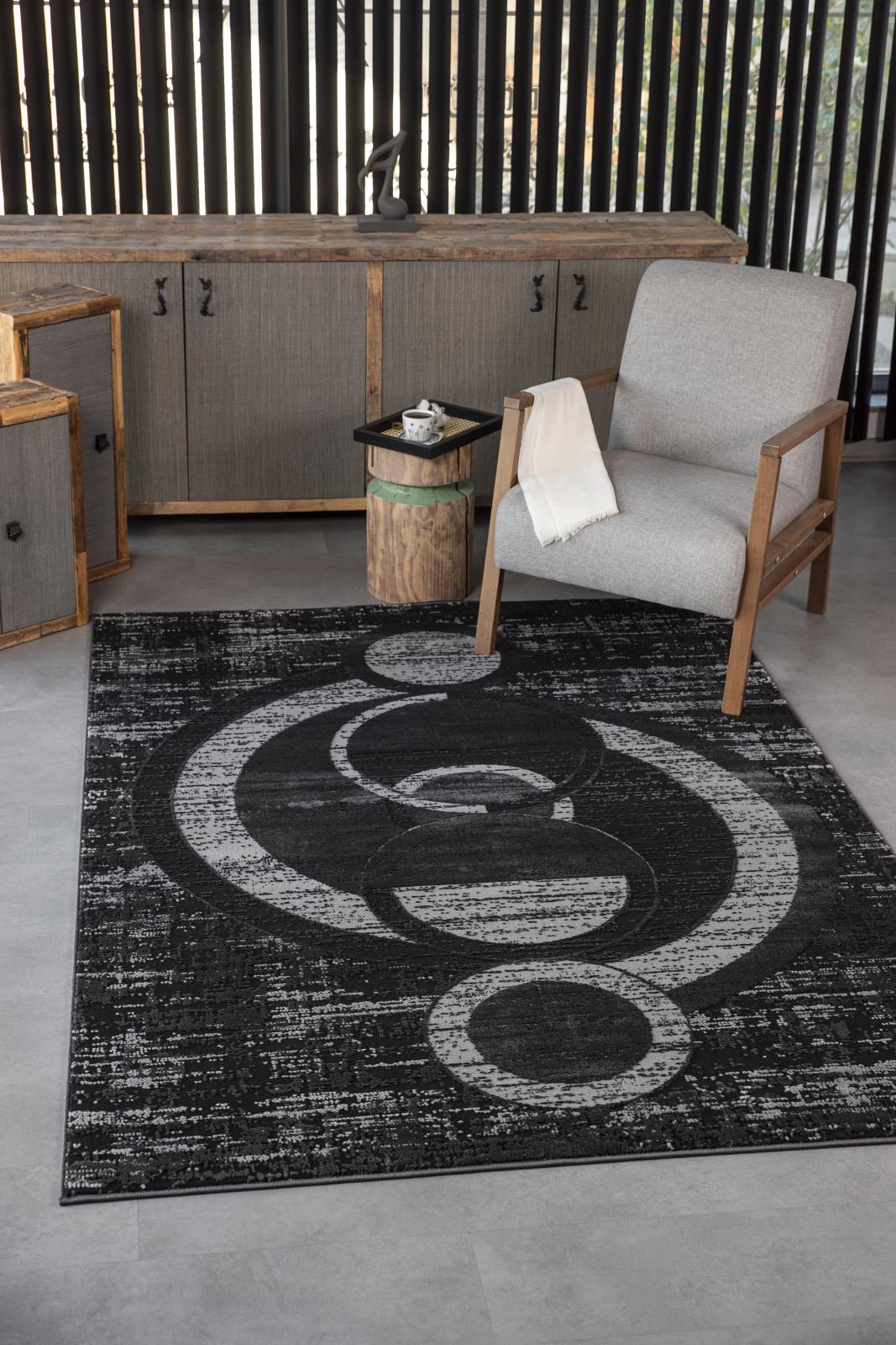 Cairo CA04 Anthracite Area Rug — view 2