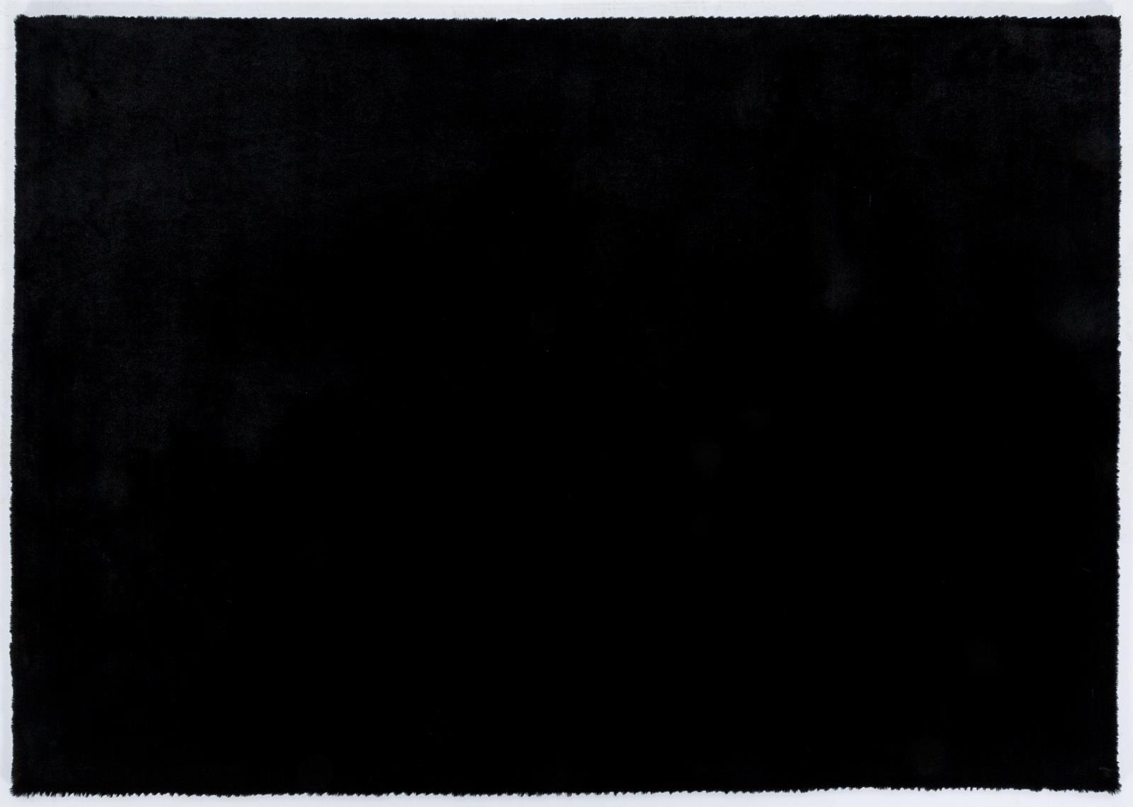 Faux Rabbit Fur RB02 Black Shag Rug — view 2