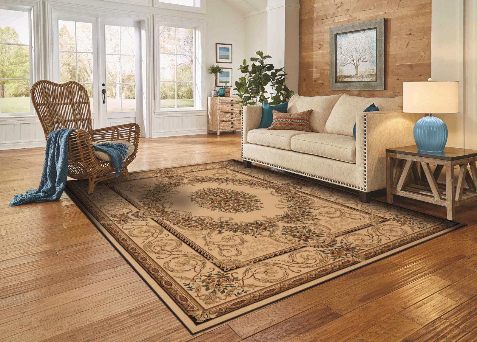 Aubusson AB01 Beige Area Rug — view 2