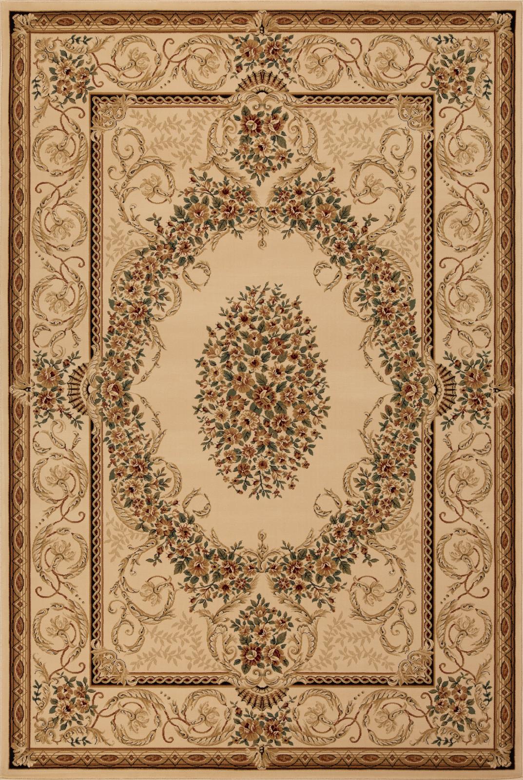 Aubusson AB01 Beige Area Rug