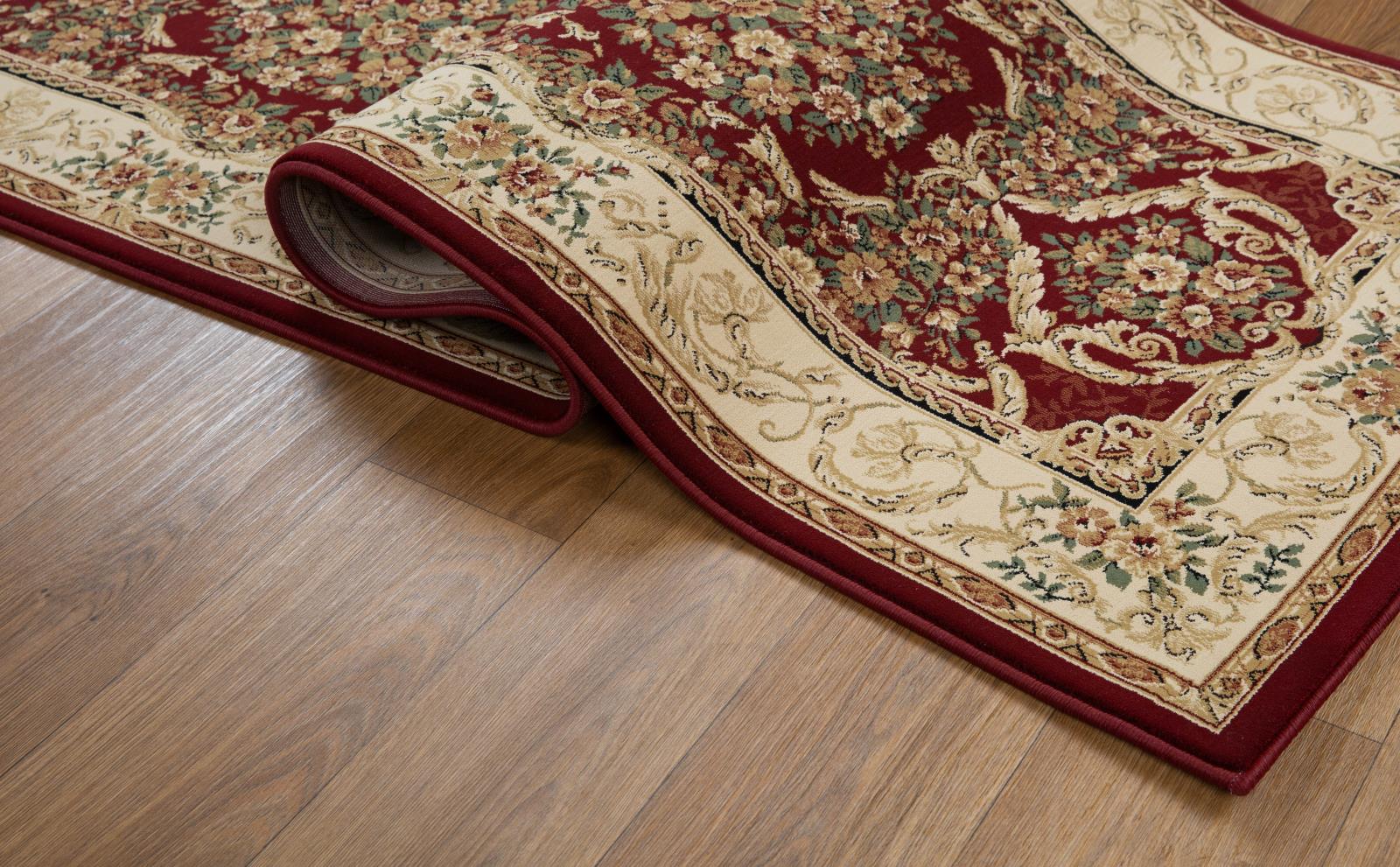Aubusson AB02 Burgundy Area Rug — view 9