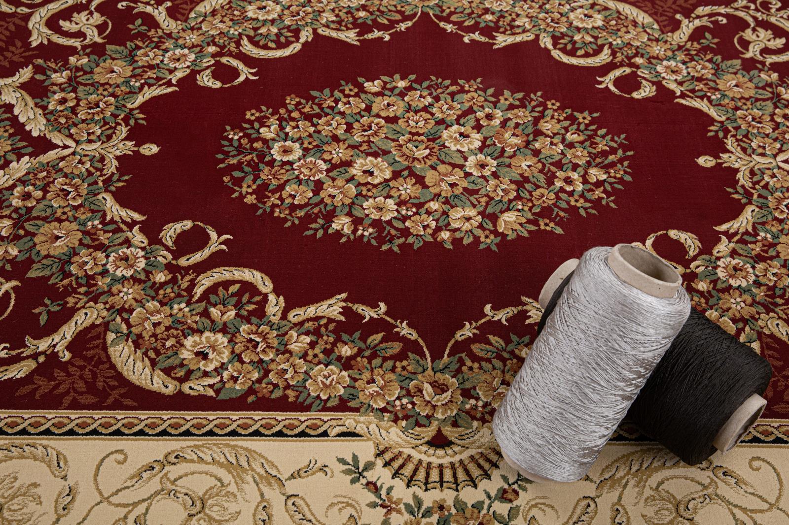 Aubusson AB02 Burgundy Area Rug — view 4