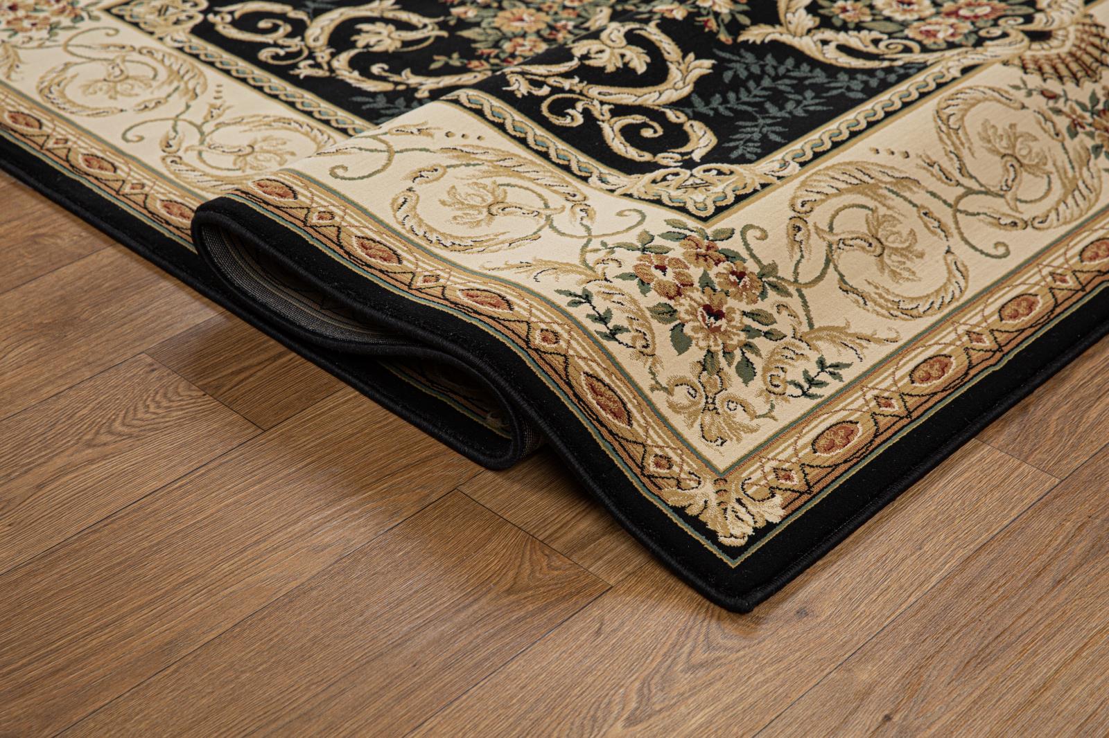 Aubusson AB04 Black Area Rug — view 5