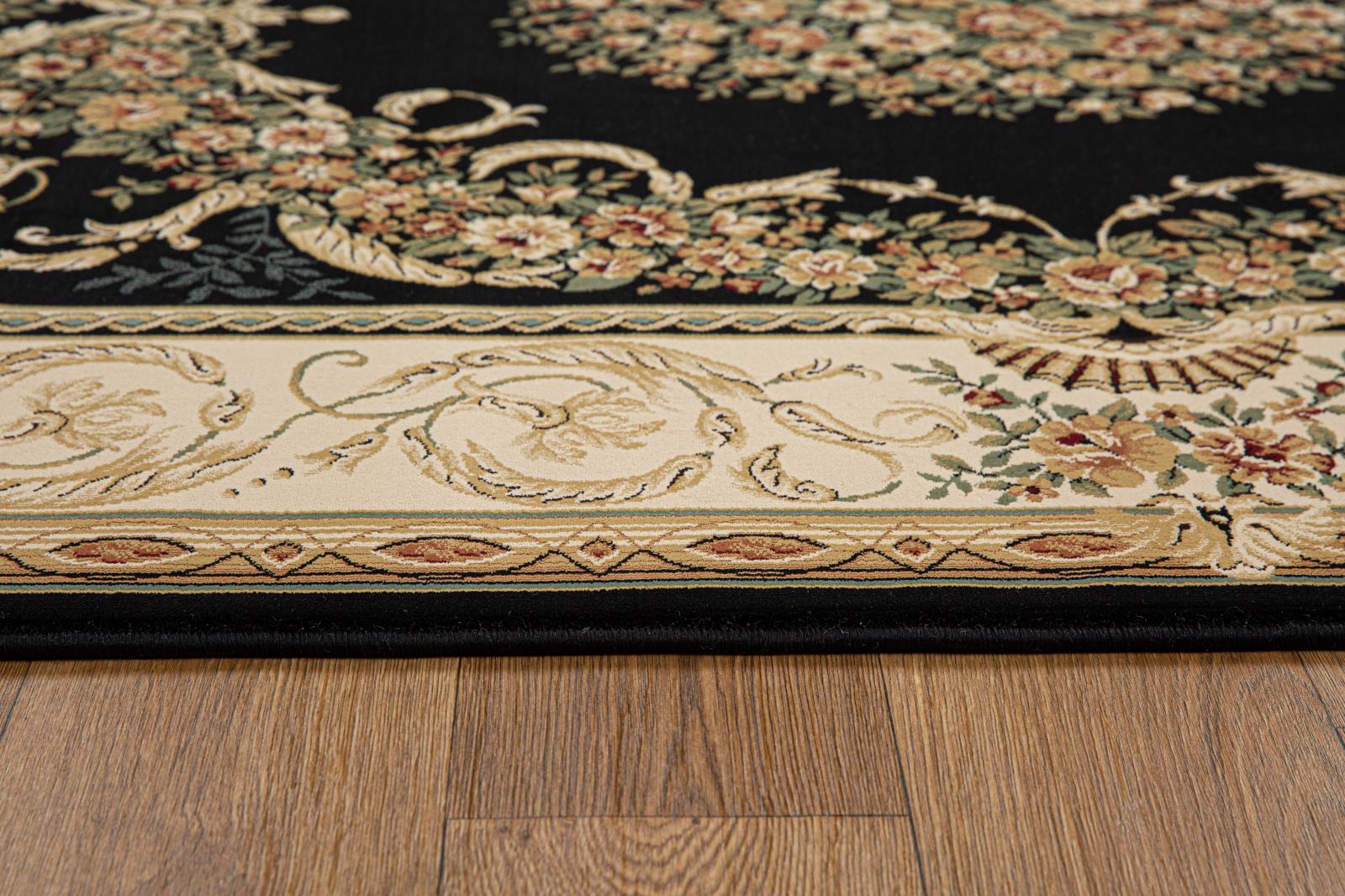 Aubusson AB04 Black Area Rug — view 4