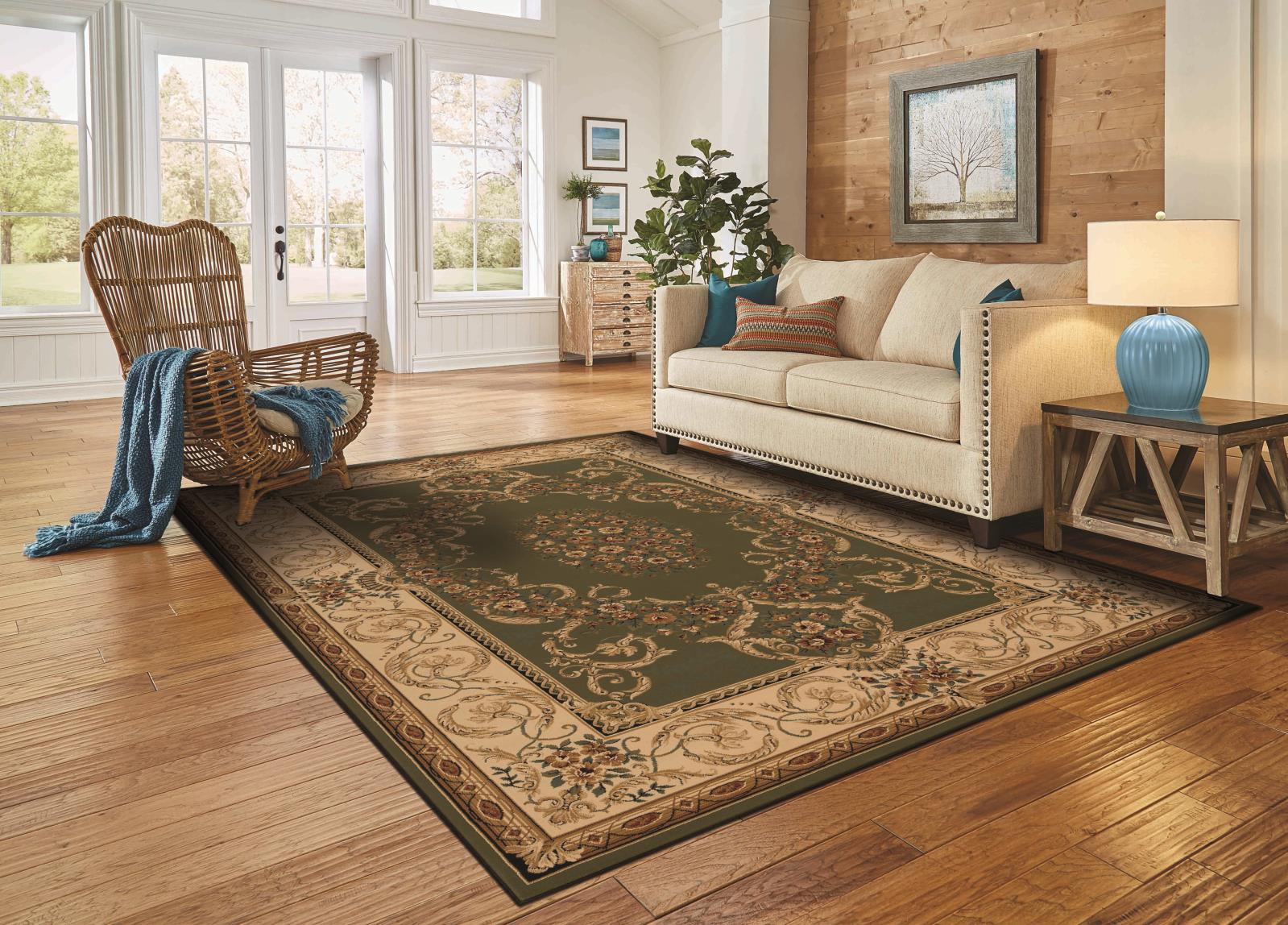 Aubusson AB05 Olive Area Rug — view 2