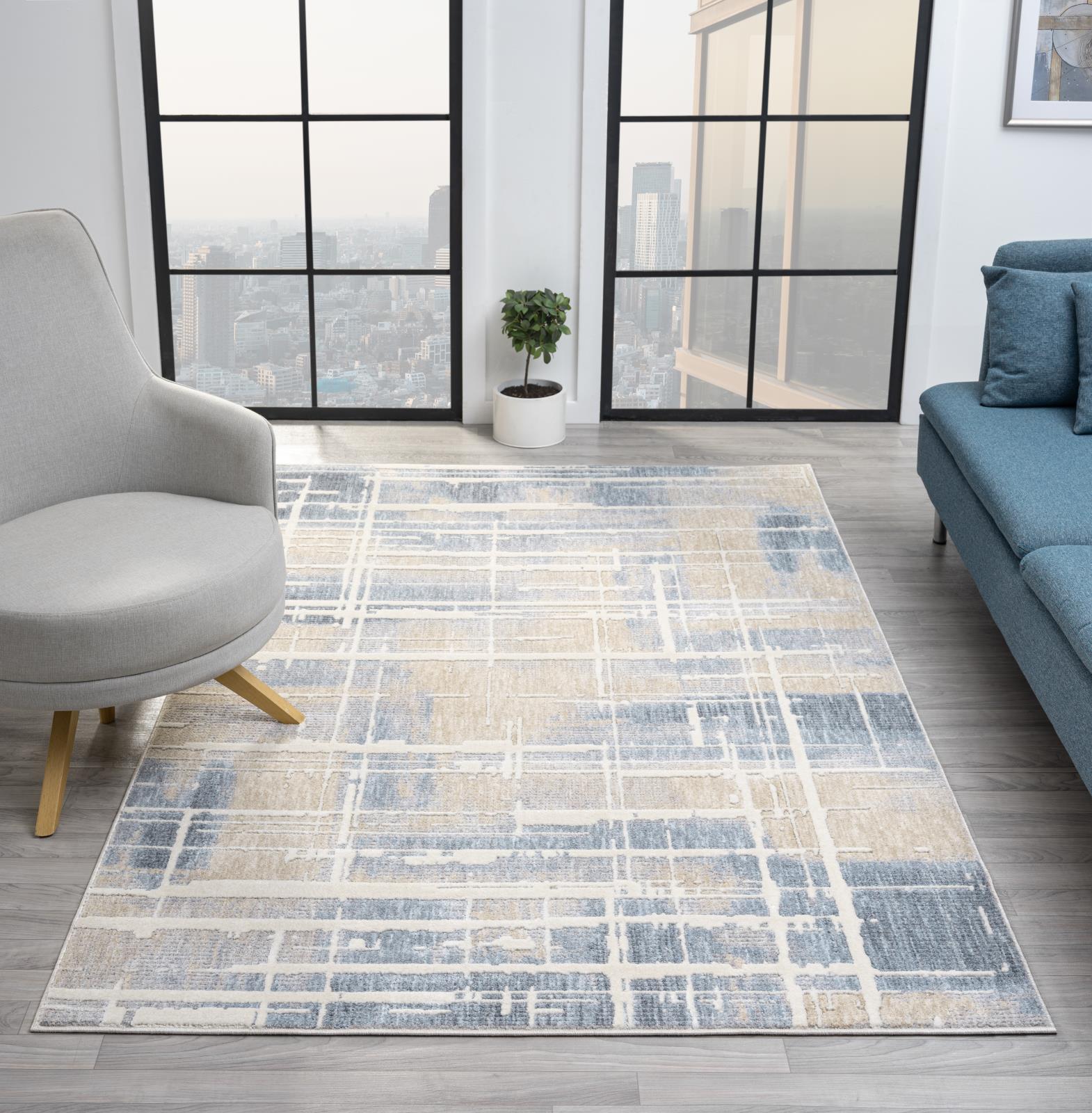 Babylon BB01 Blue Area Rug — view 7