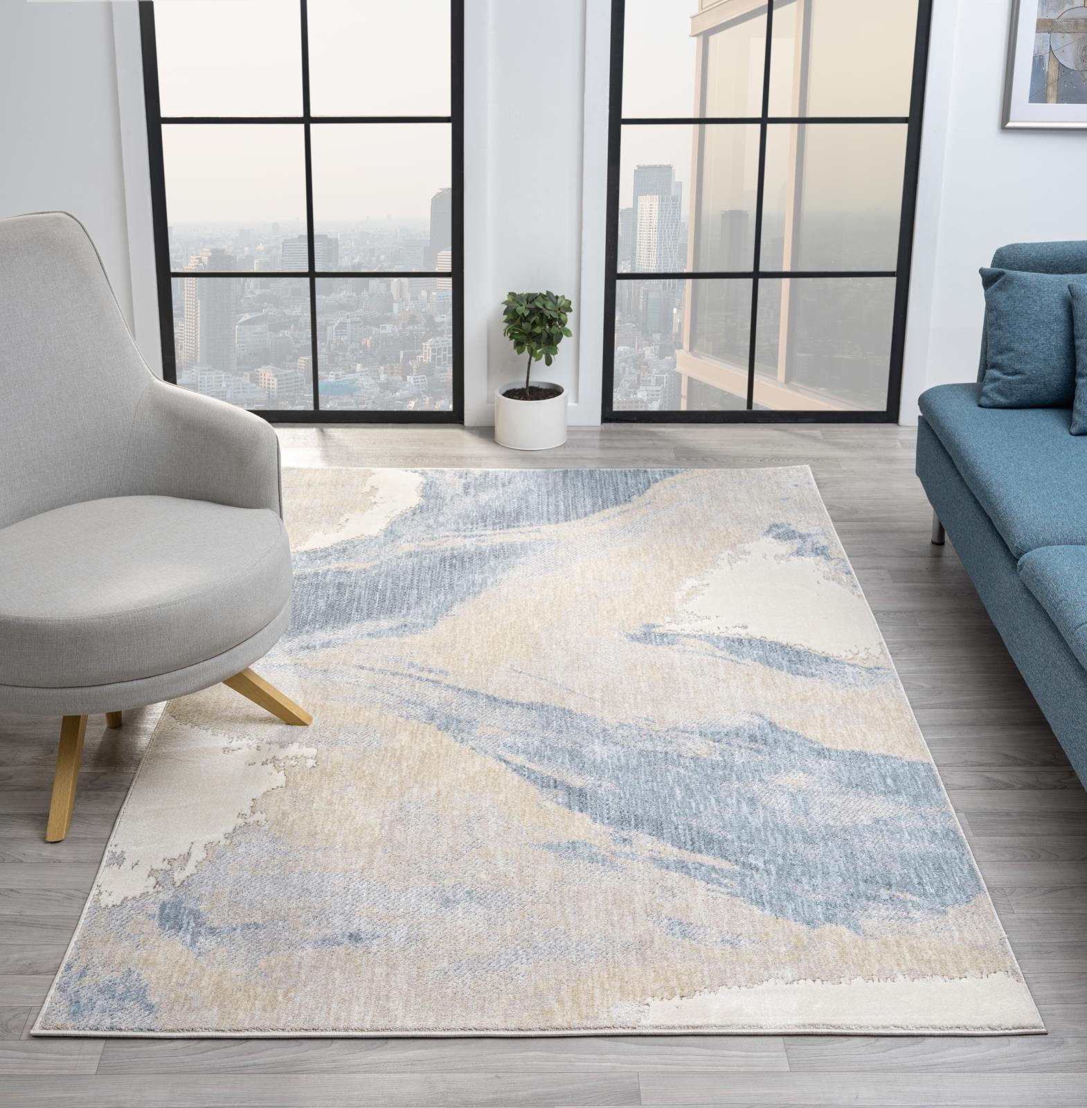 Babylon BB02 Blue Area Rug — view 7
