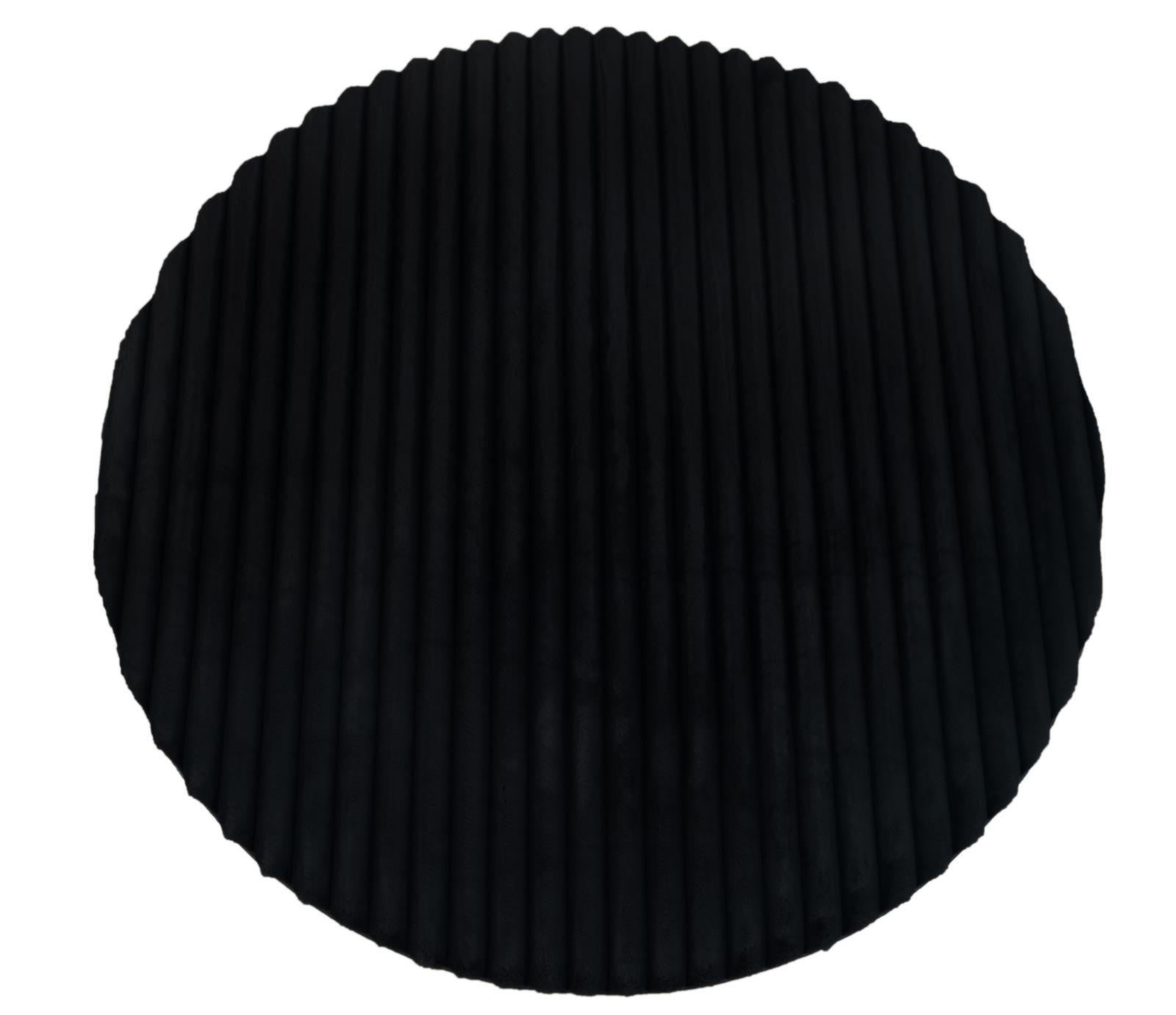 Madrid MD07 Black Shag Rug — view 5
