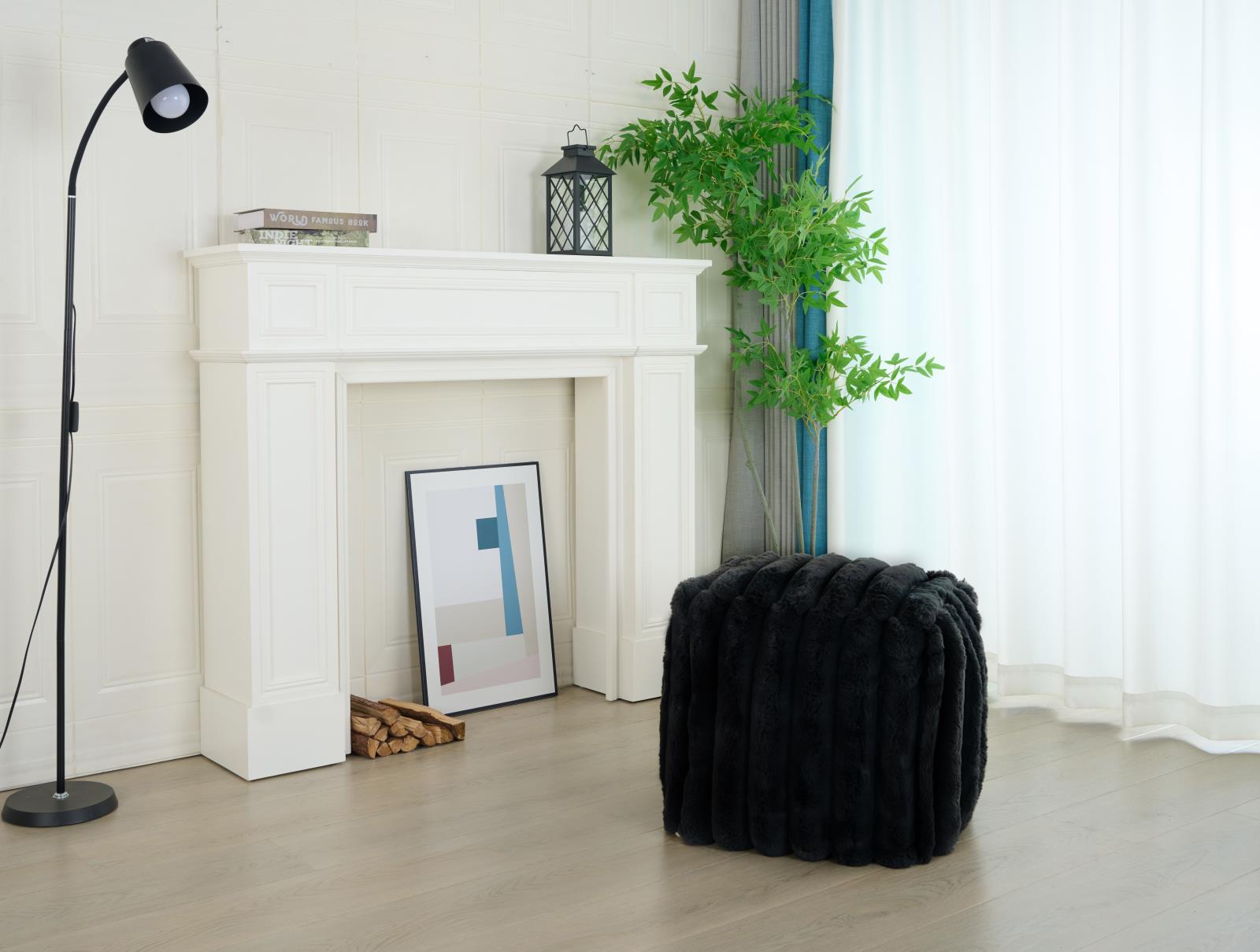 Madrid MD07 Black Pouf — view 2
