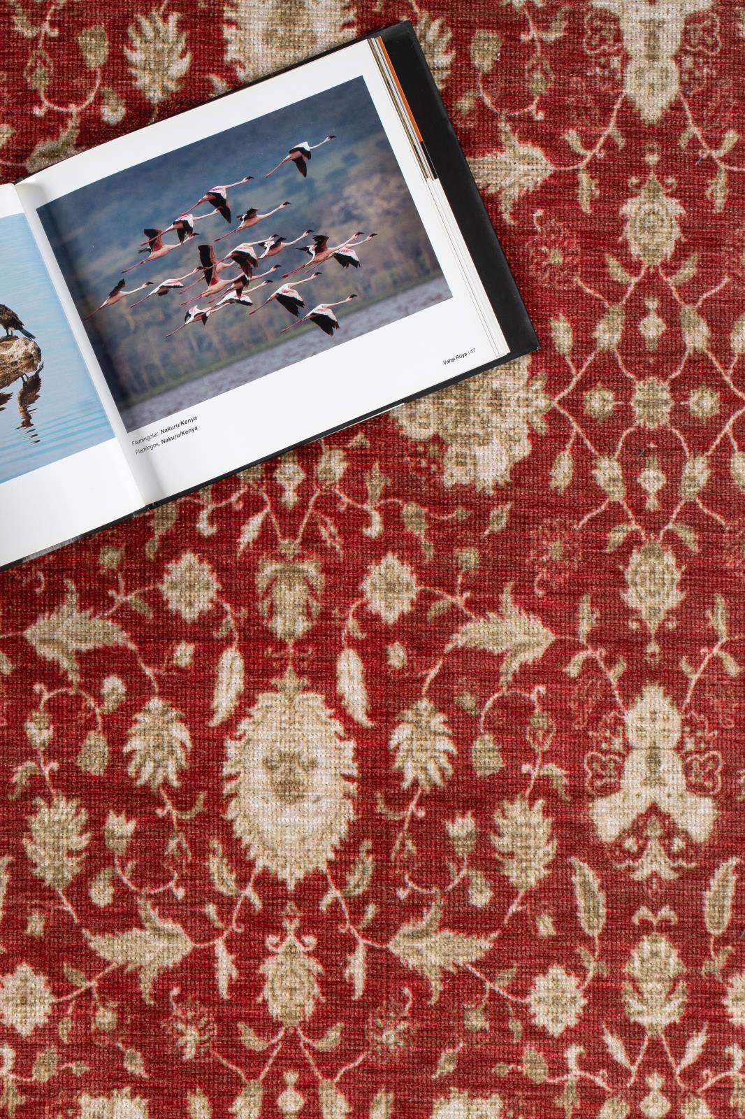 Washable WR11 Red Area Rug — view 4
