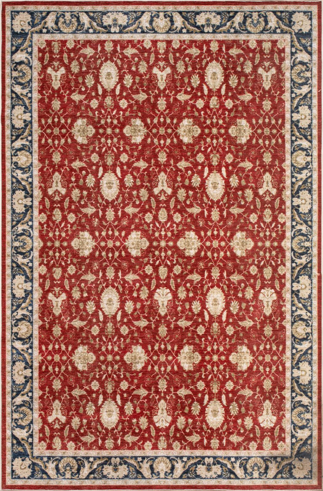 Washable WR11 Red Area Rug