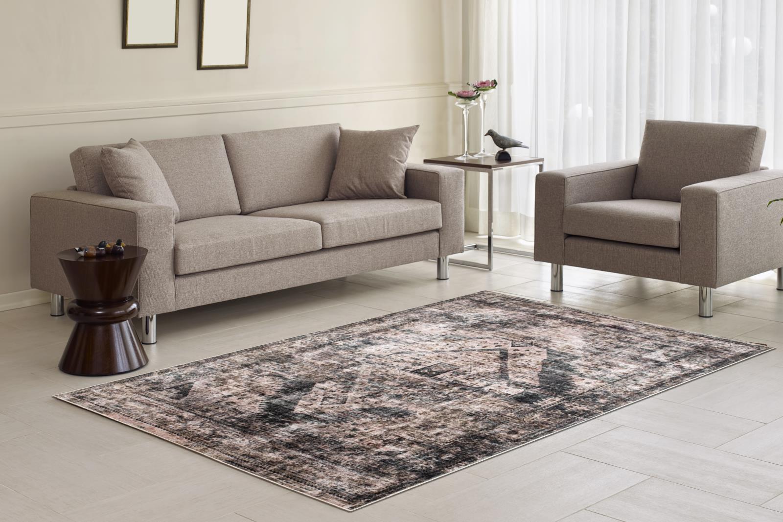 Washable WR10 Charcoal Area Rug — view 2
