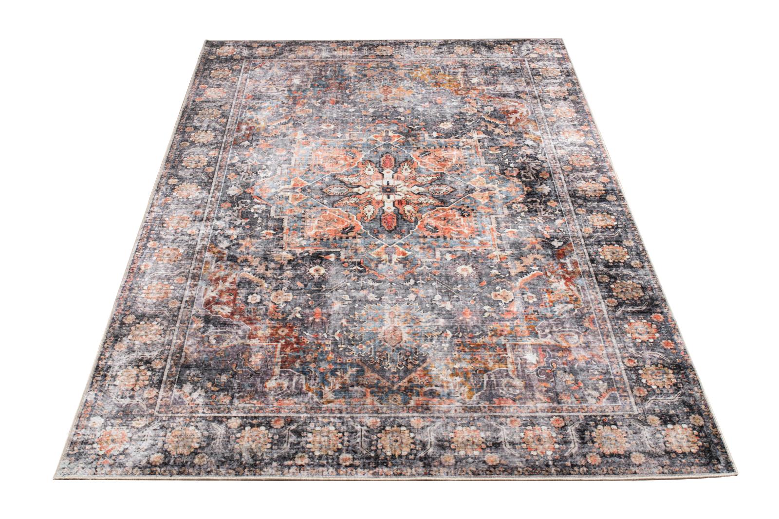 Washable WR09 Charcoal Area Rug — view 5