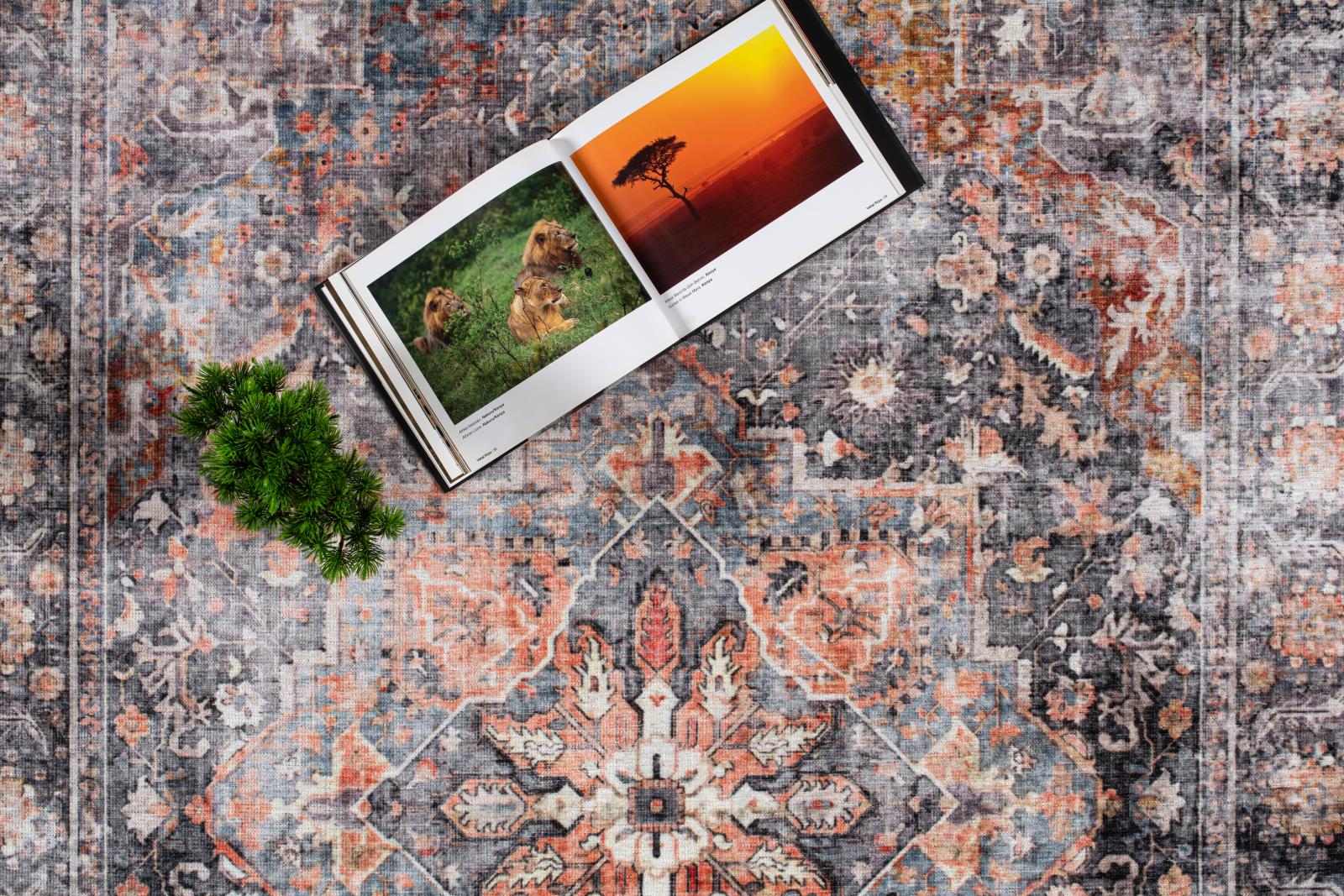 Washable WR09 Charcoal Area Rug — view 4