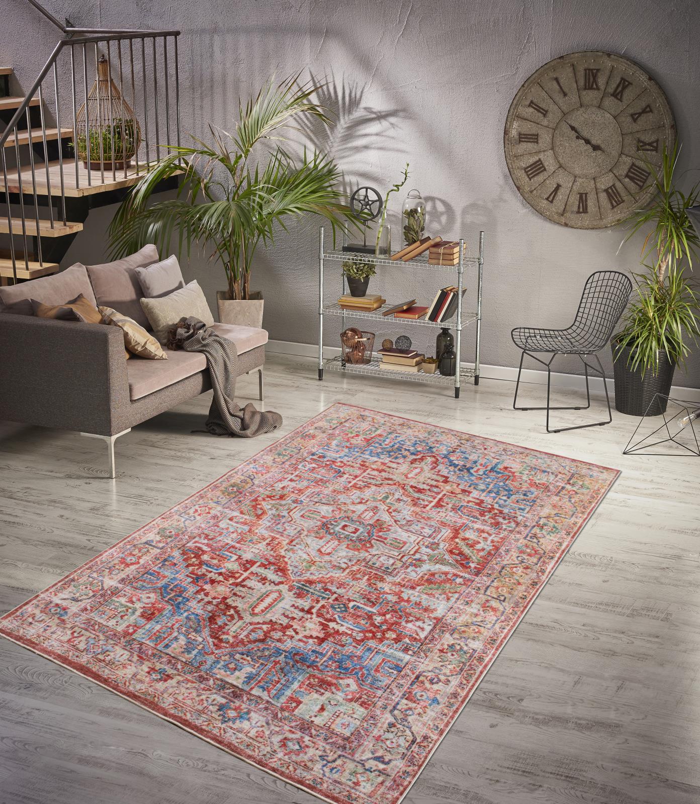 Washable WR08 Red Area Rug — view 2