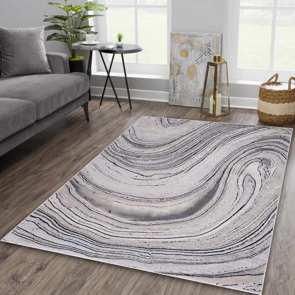 Nevada NV08 Light Gray Area Rug — view 8