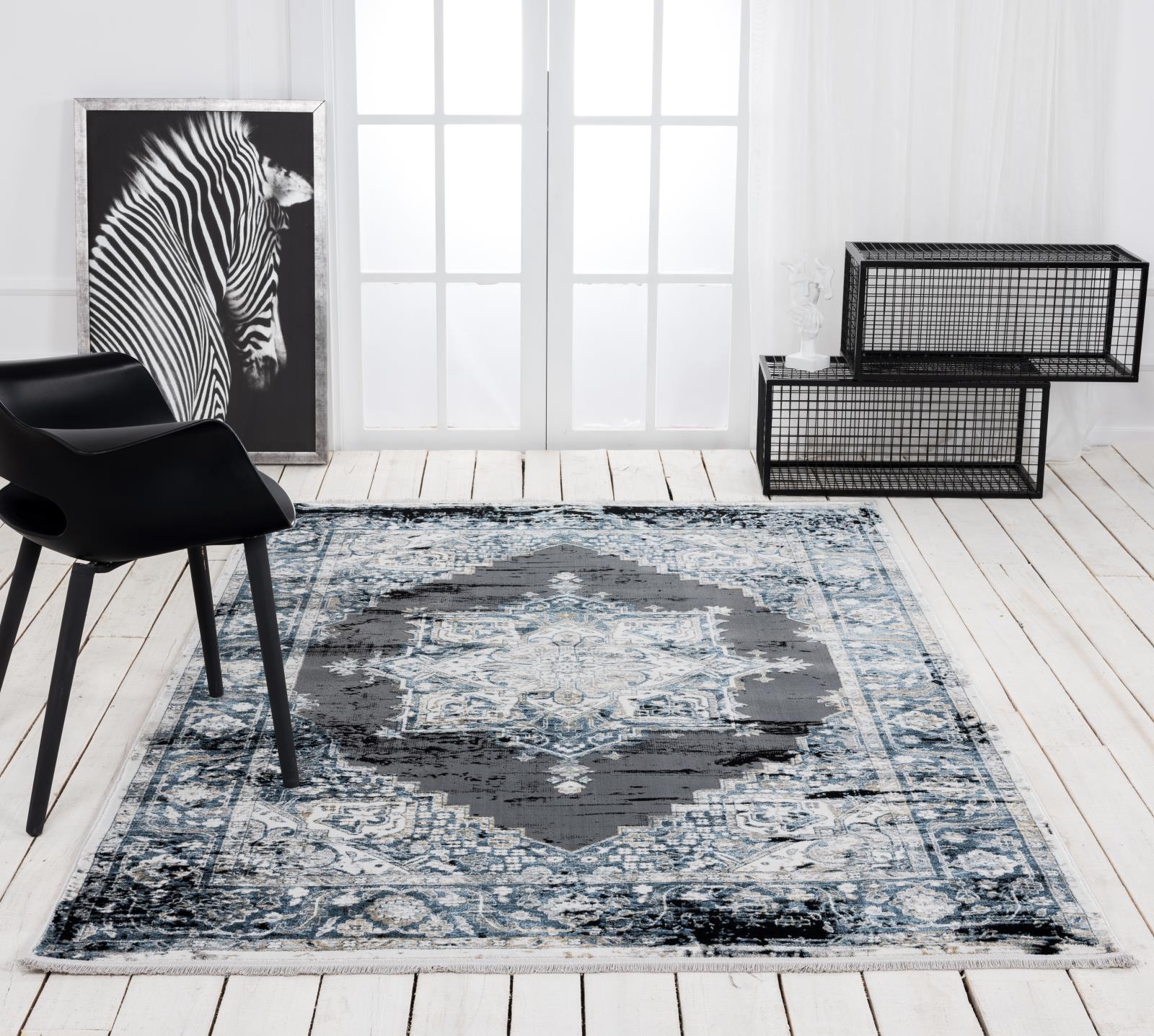 Xanthos XA04 Navy Area Rug — view 6