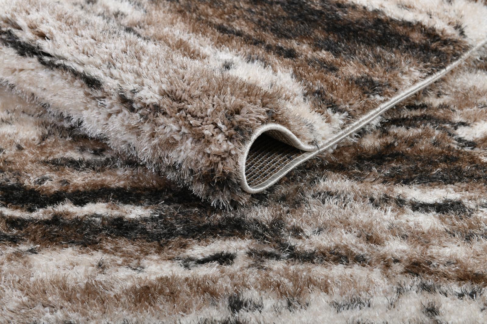 Emily EY03 Beige Shag Rug — view 2