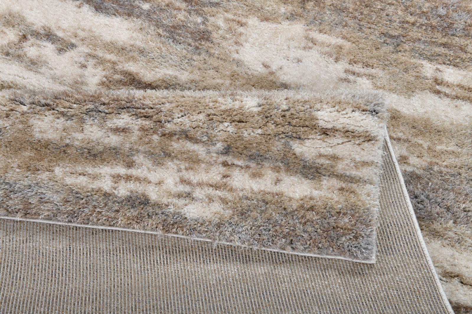 Emily EY04 Light Beige Shag Rug — view 3