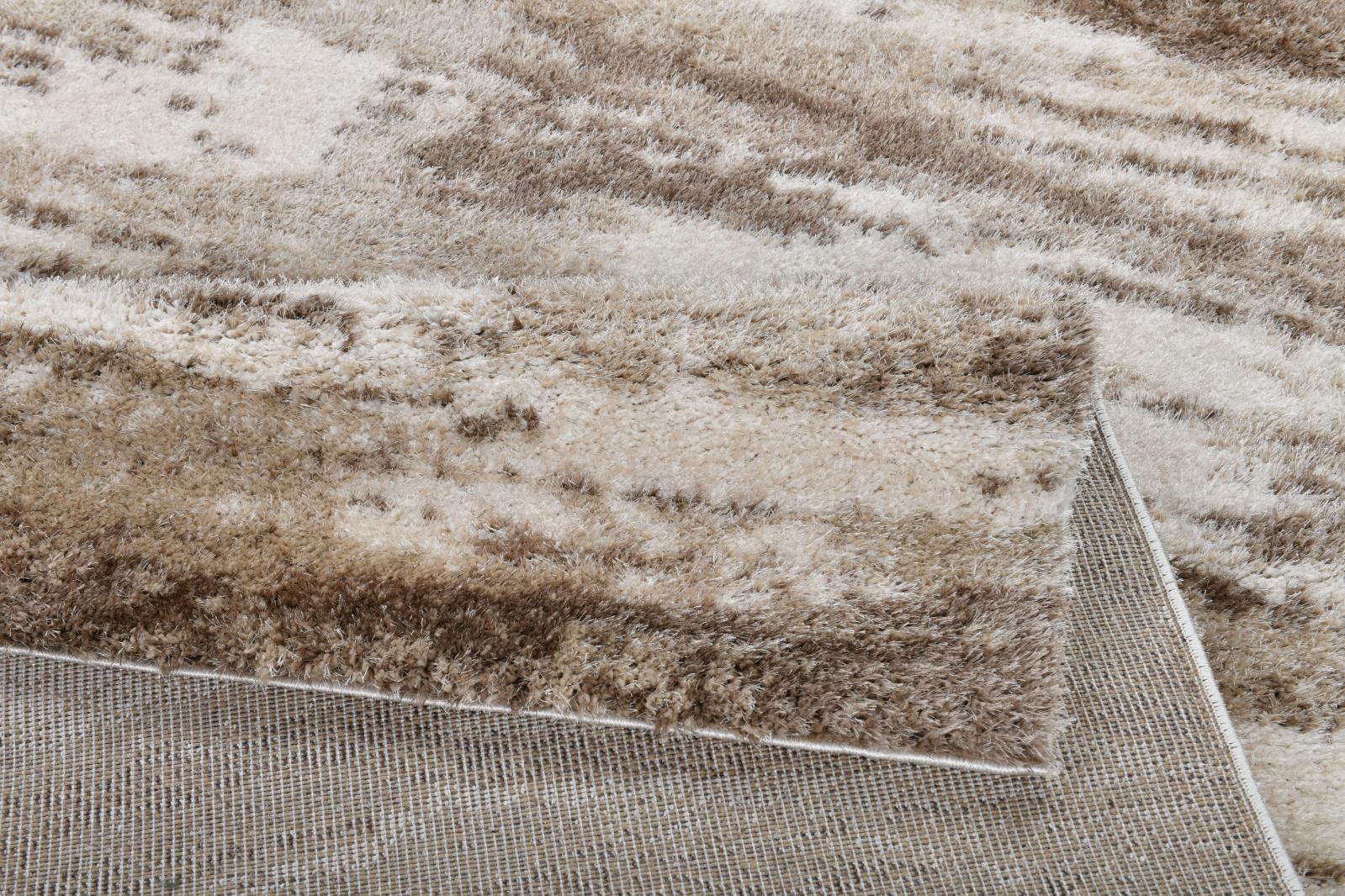 Emily EY06 Beige Shag Rug — view 3