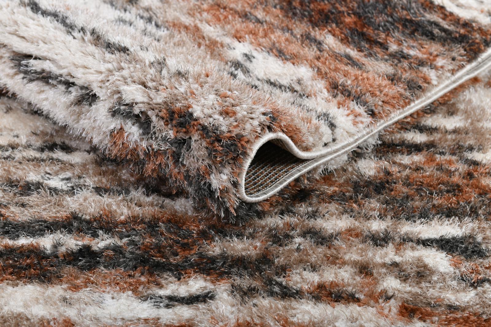 Emily EY07 Beige Shag Rug — view 4