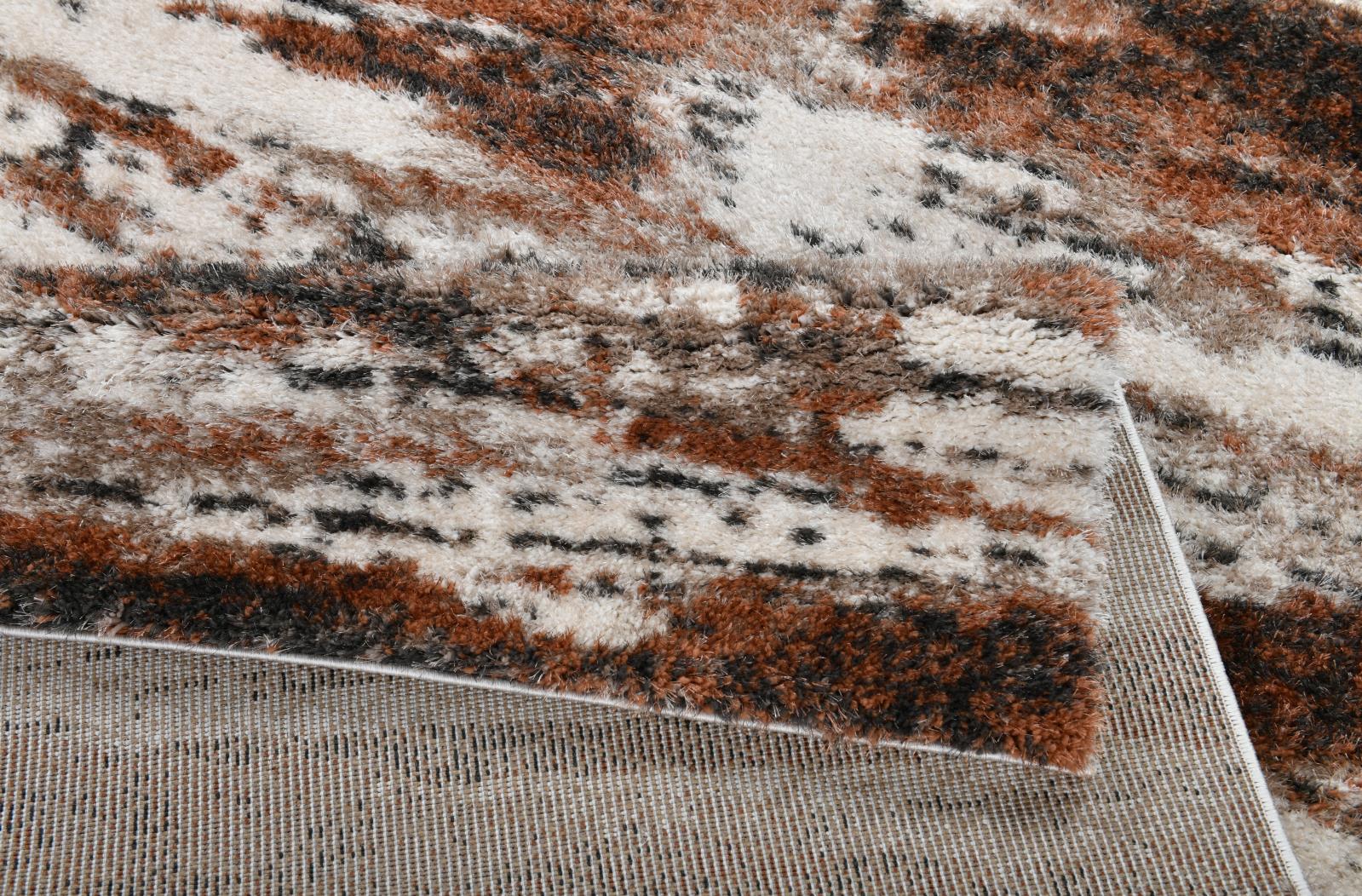Emily EY07 Beige Shag Rug — view 3