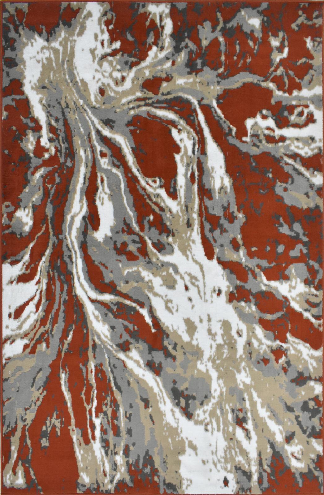 Grace GR07 Rust Red Area Rug