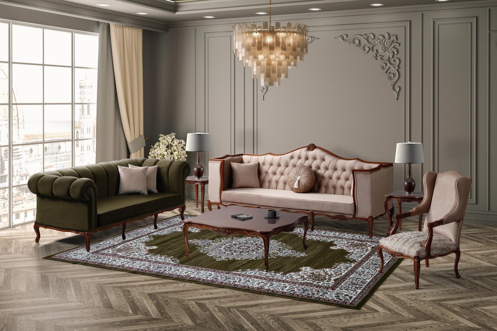 Master MT02 Olive Green Area Rug — view 6