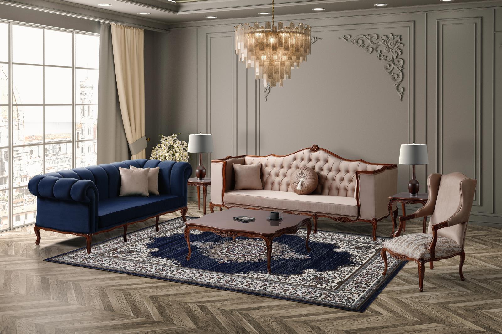 Master MT04 Navy Blue Area Rug — view 6