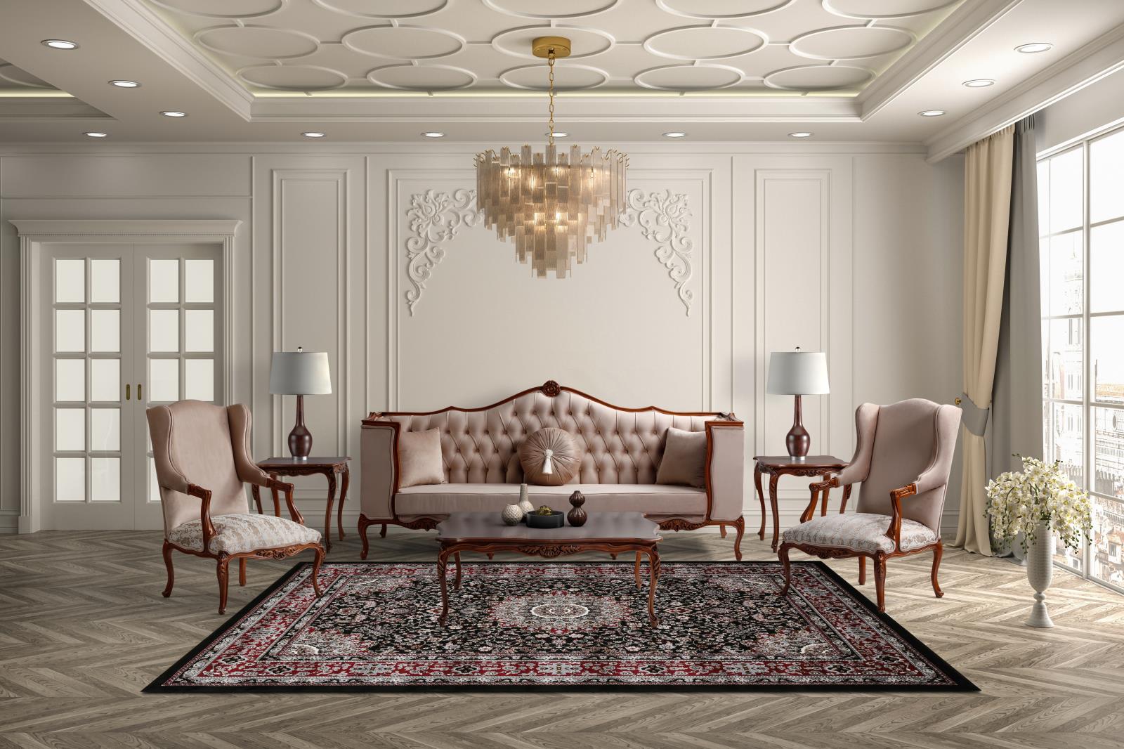 Master MT11 Black Area Rug — view 2