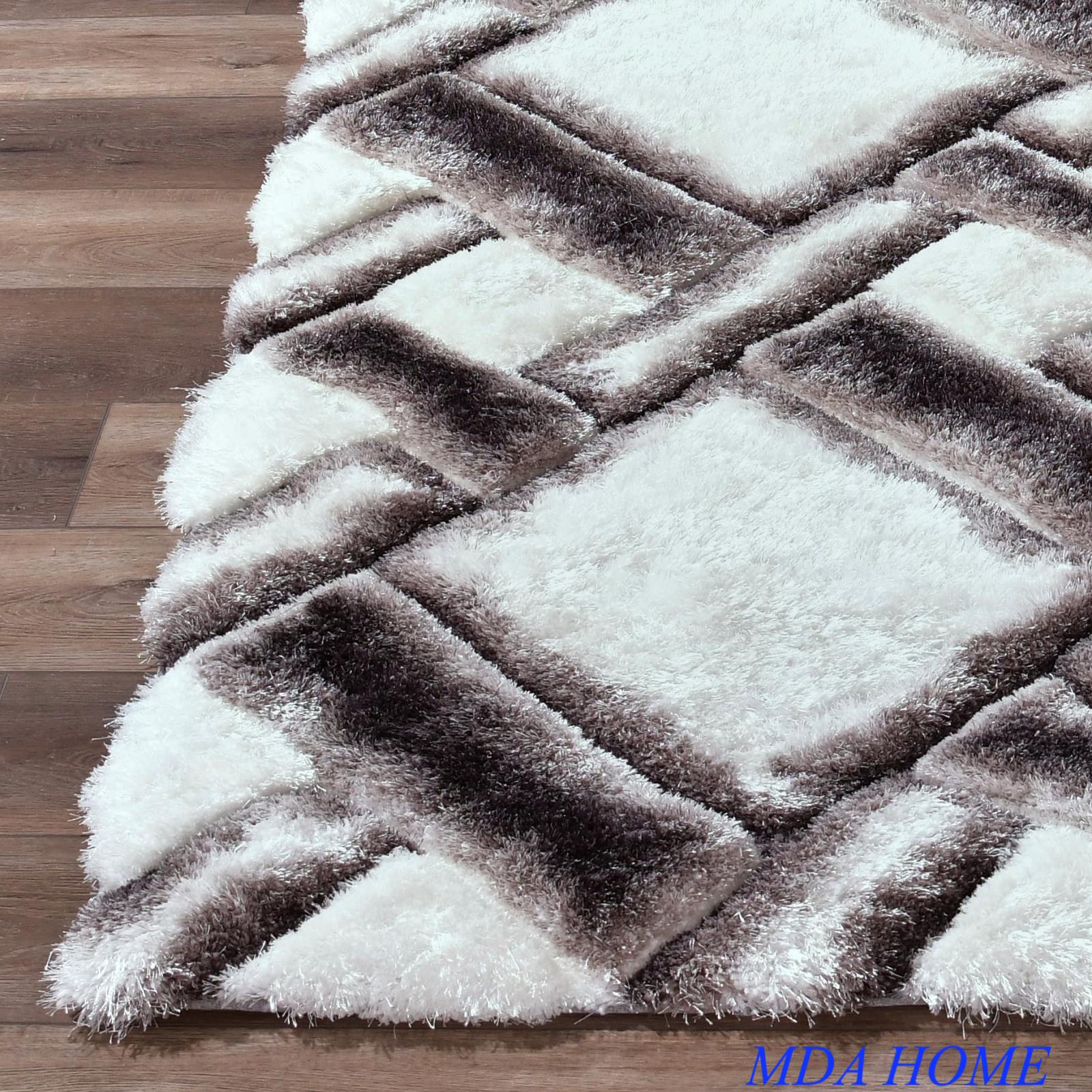 Mateos MS06 White Shag Rug — view 10