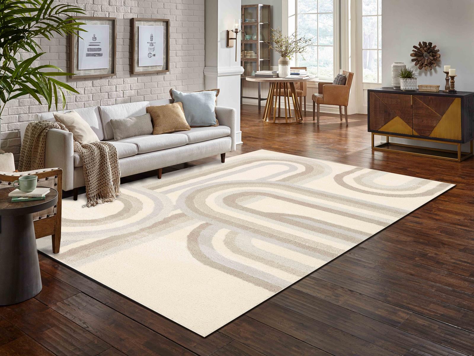 Tike TI03 Cream Area Rug — view 3