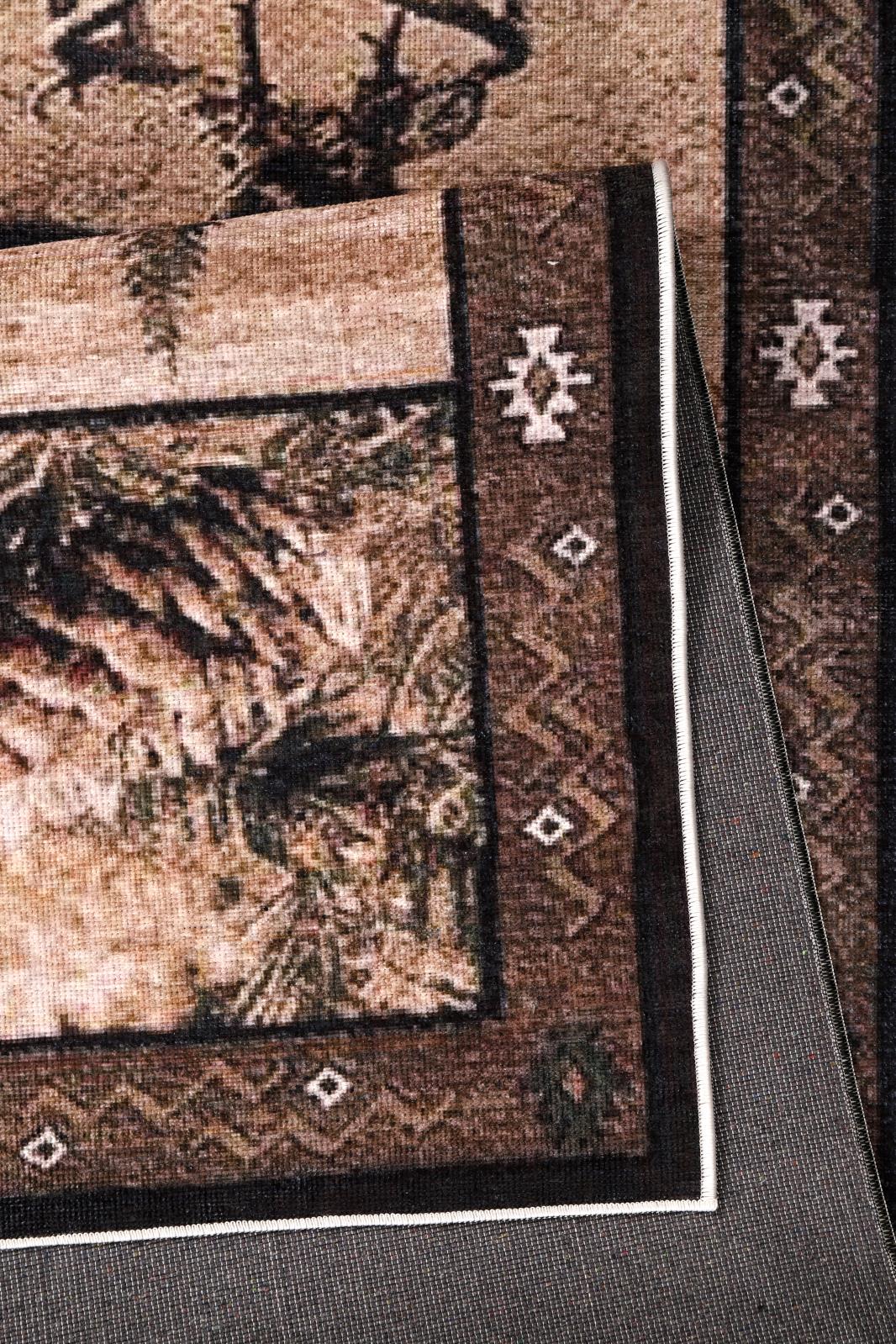 Washable WR12 Brown Area Rug — view 6
