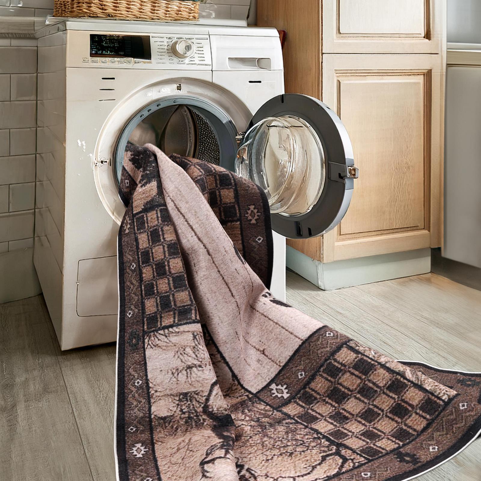 Washable WR12 Brown Area Rug — view 4