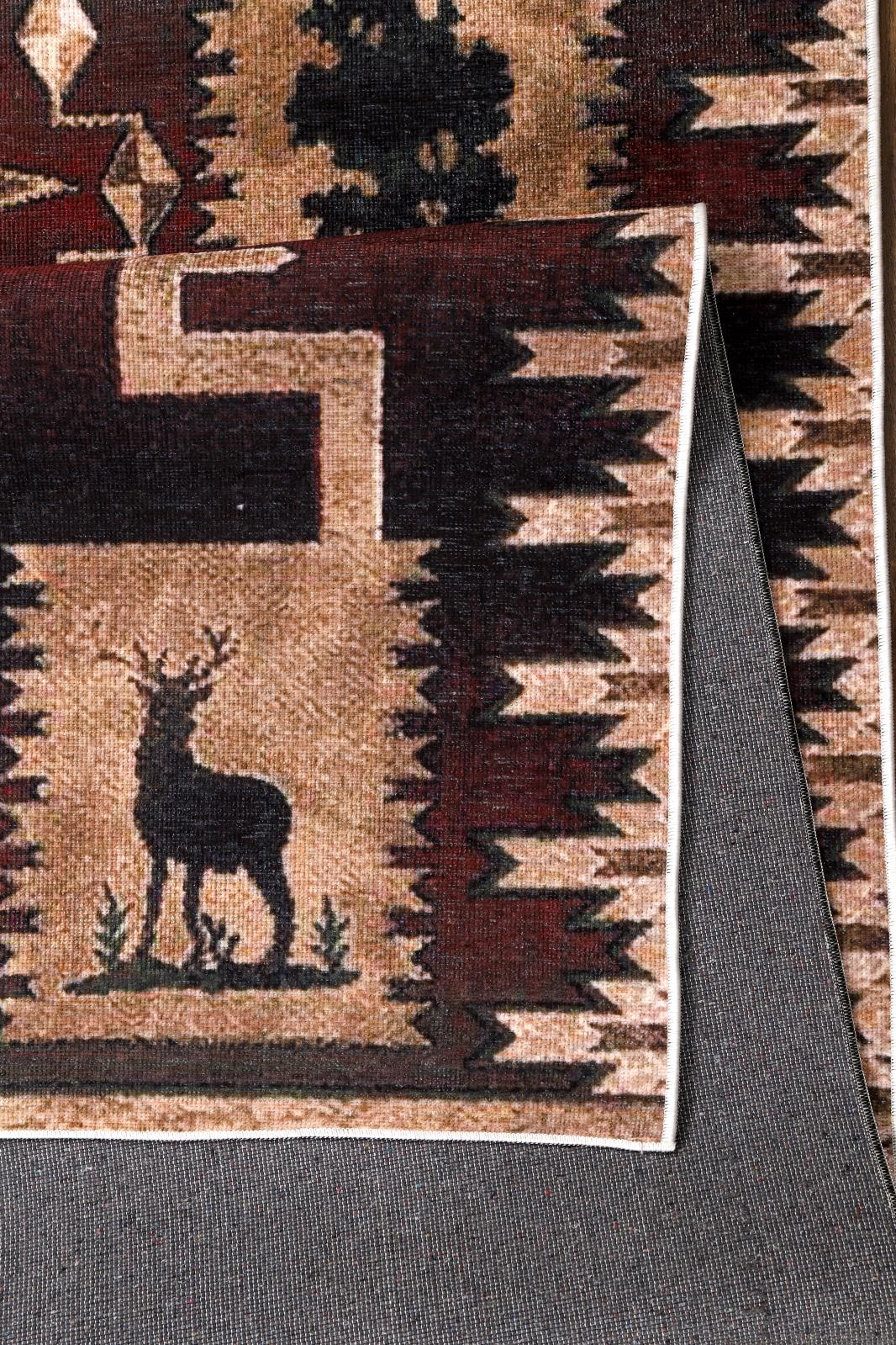 Washable WR13 Brown Area Rug — view 9