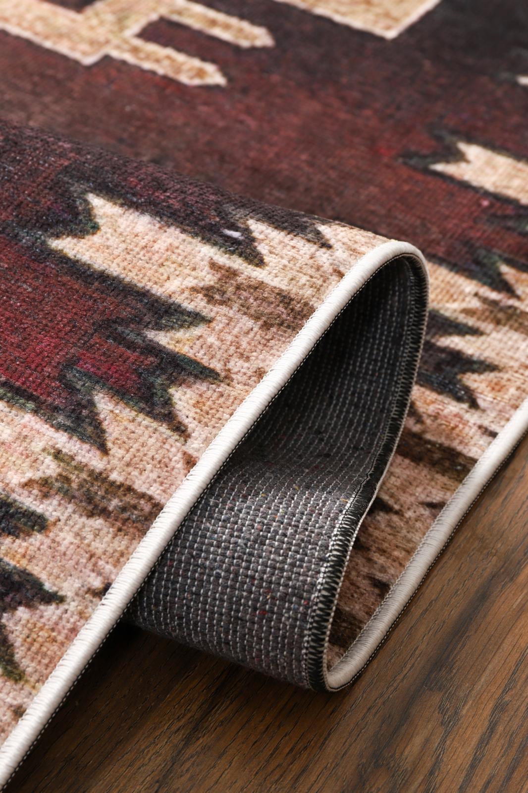 Washable WR13 Brown Area Rug — view 7